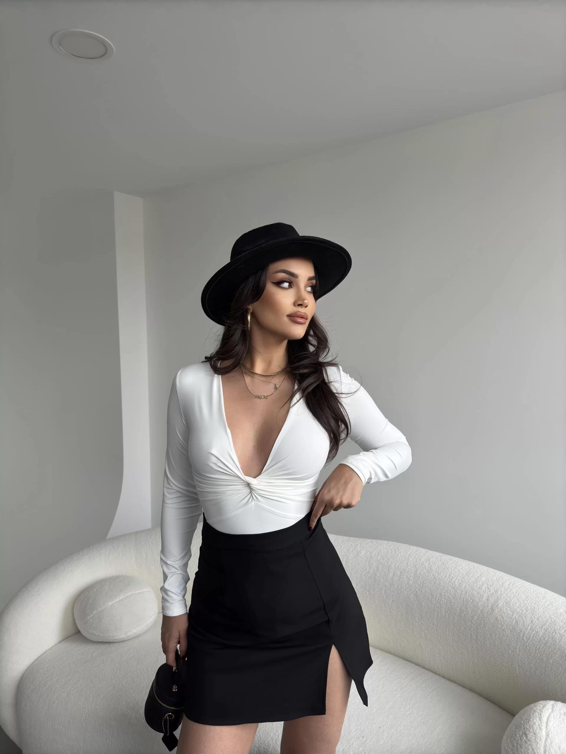 Düğüm Detay Poliamid Bodysuit