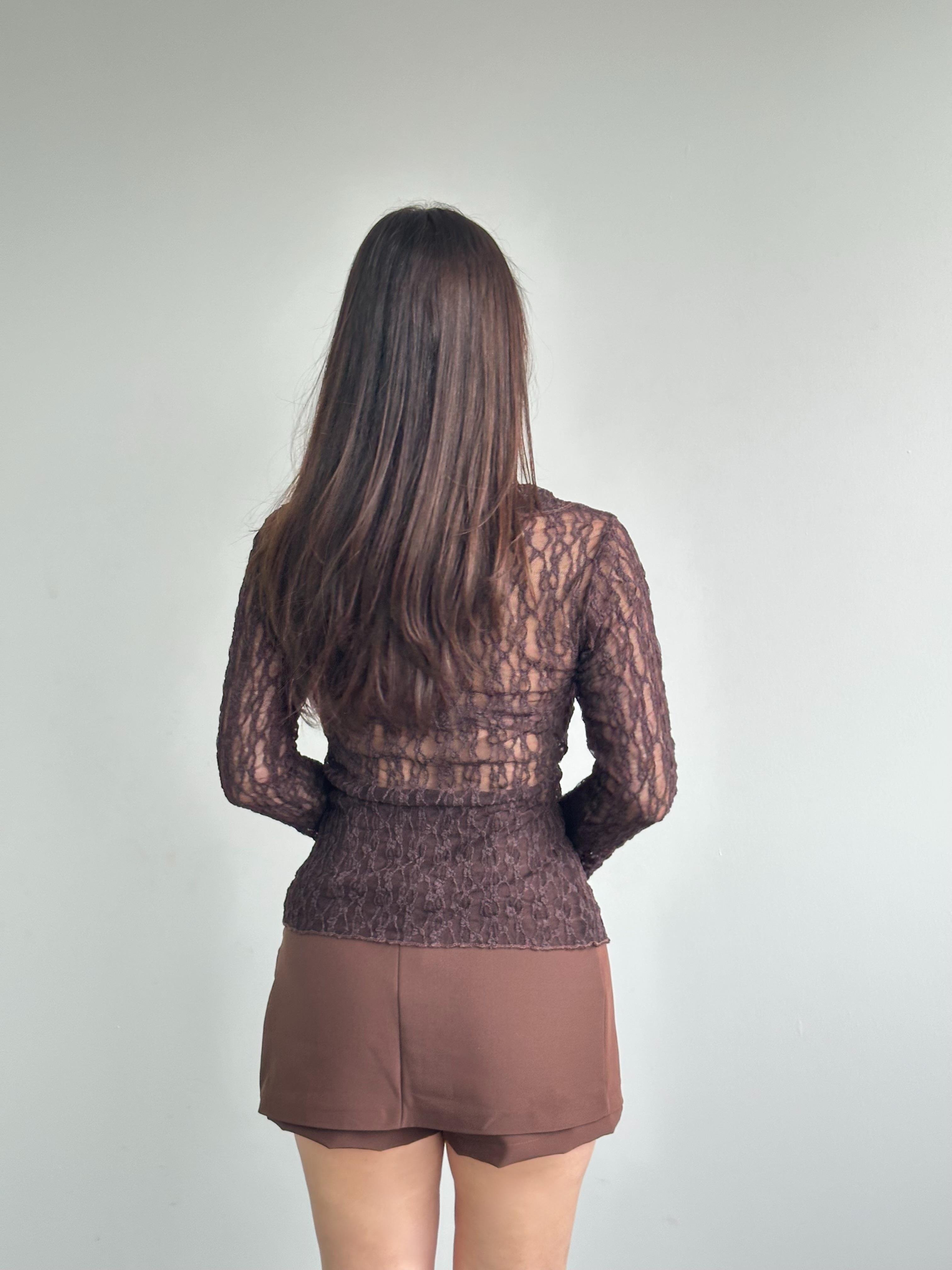 Fırfırlı Dantel Bluz