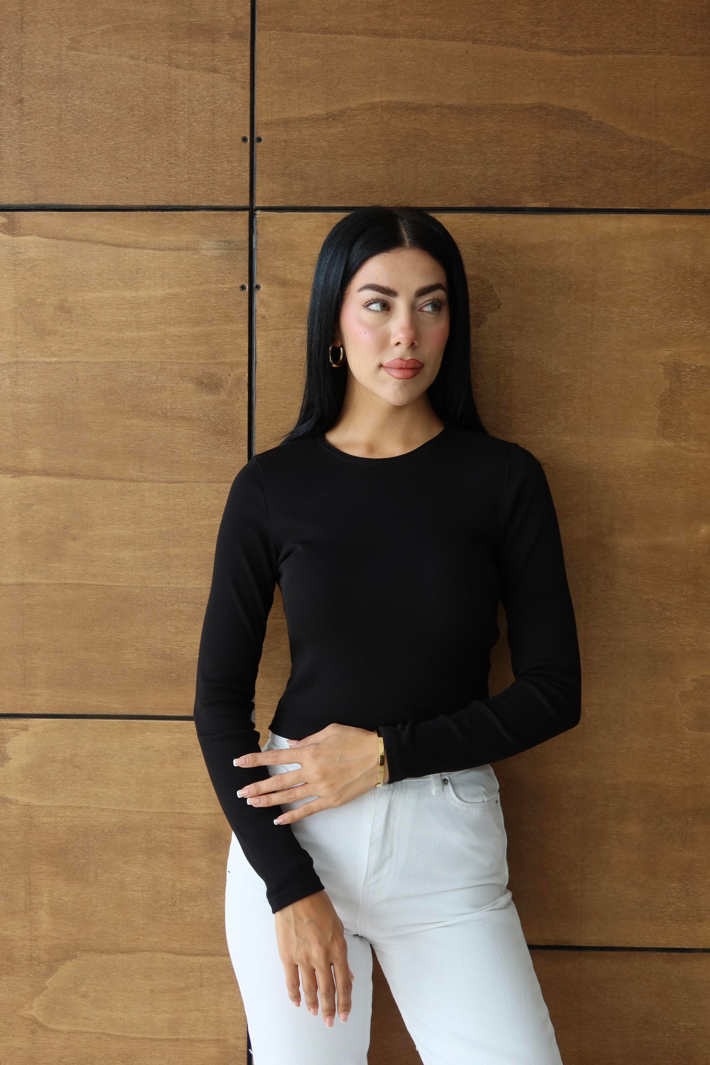 Fitilli Basic Crop Siyah