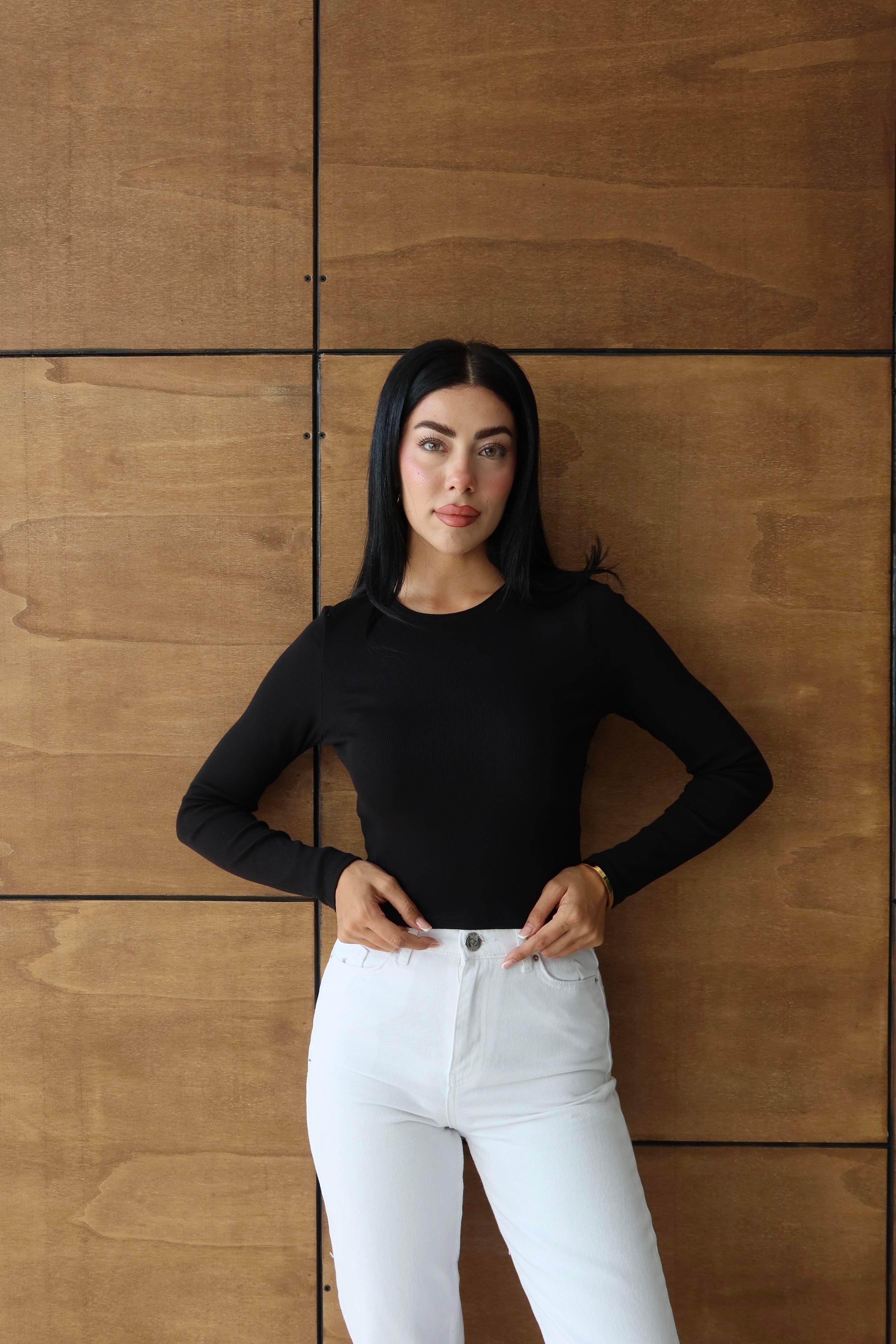 Fitilli Basic Crop Siyah