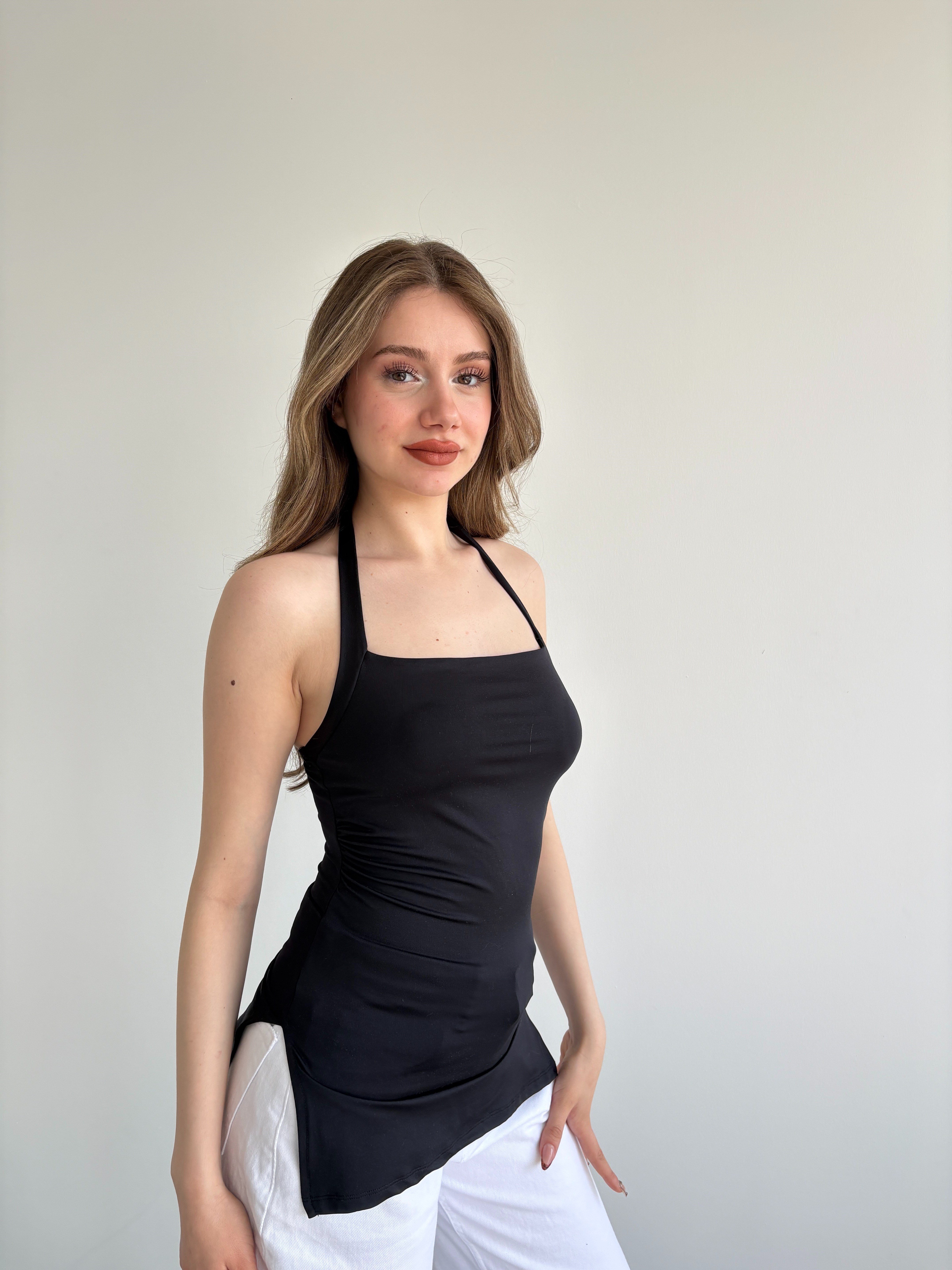 Halter Bel Büzgü oliamid Crop