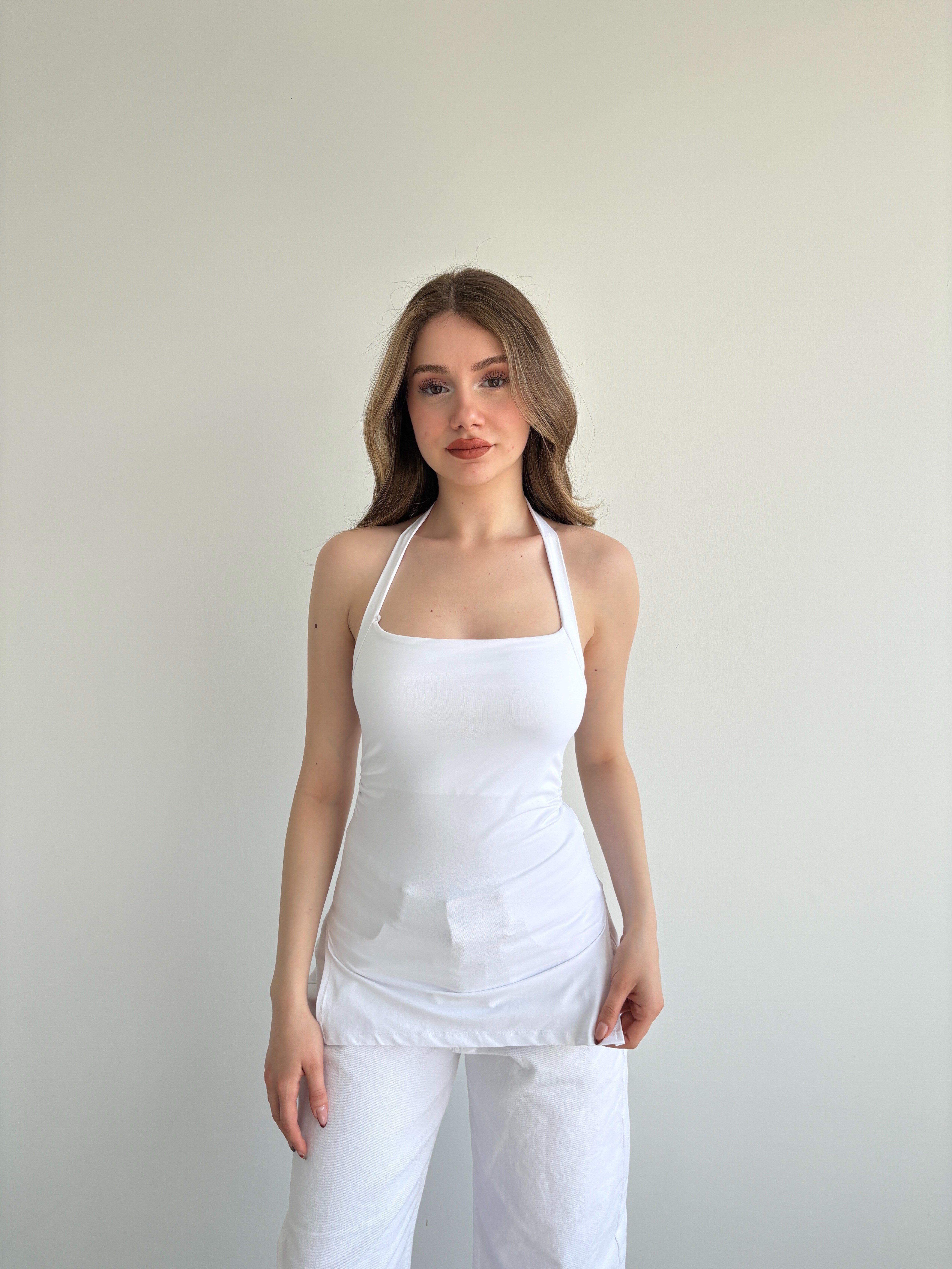 Halter Bel Büzgü oliamid Crop