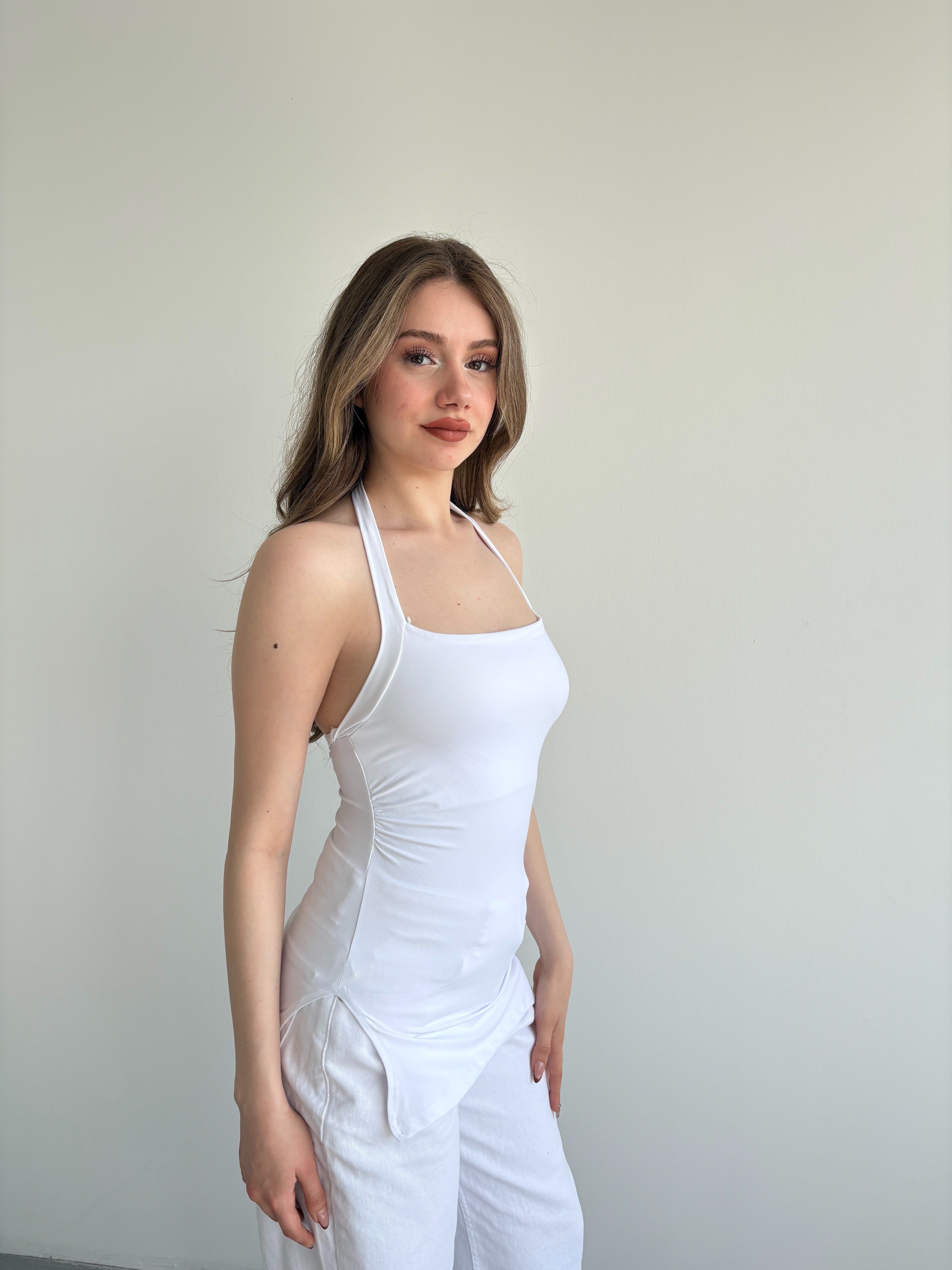 Halter Bel Büzgü oliamid Crop