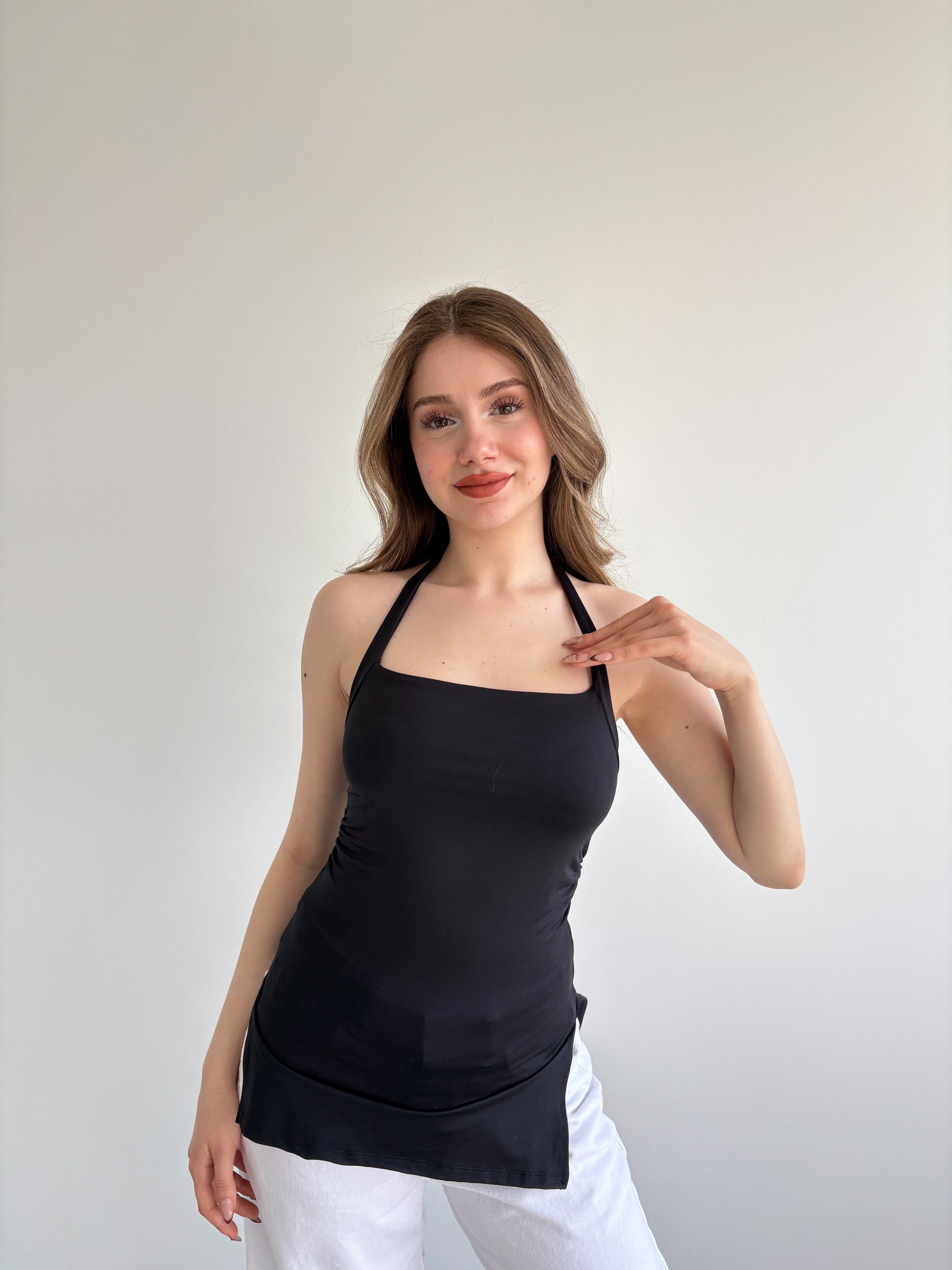 Halter Bel Büzgü oliamid Crop