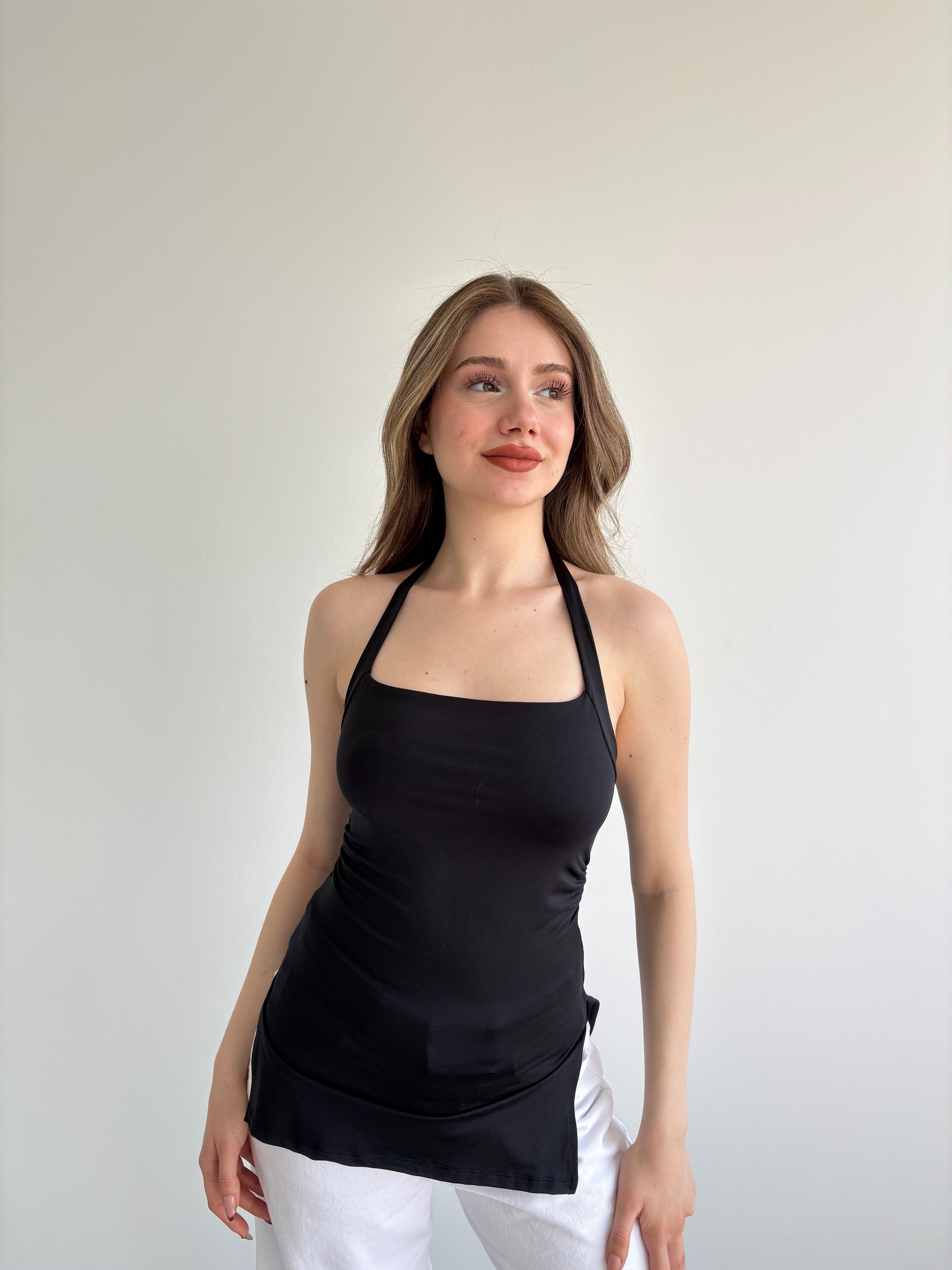Halter Bel Büzgü oliamid Crop
