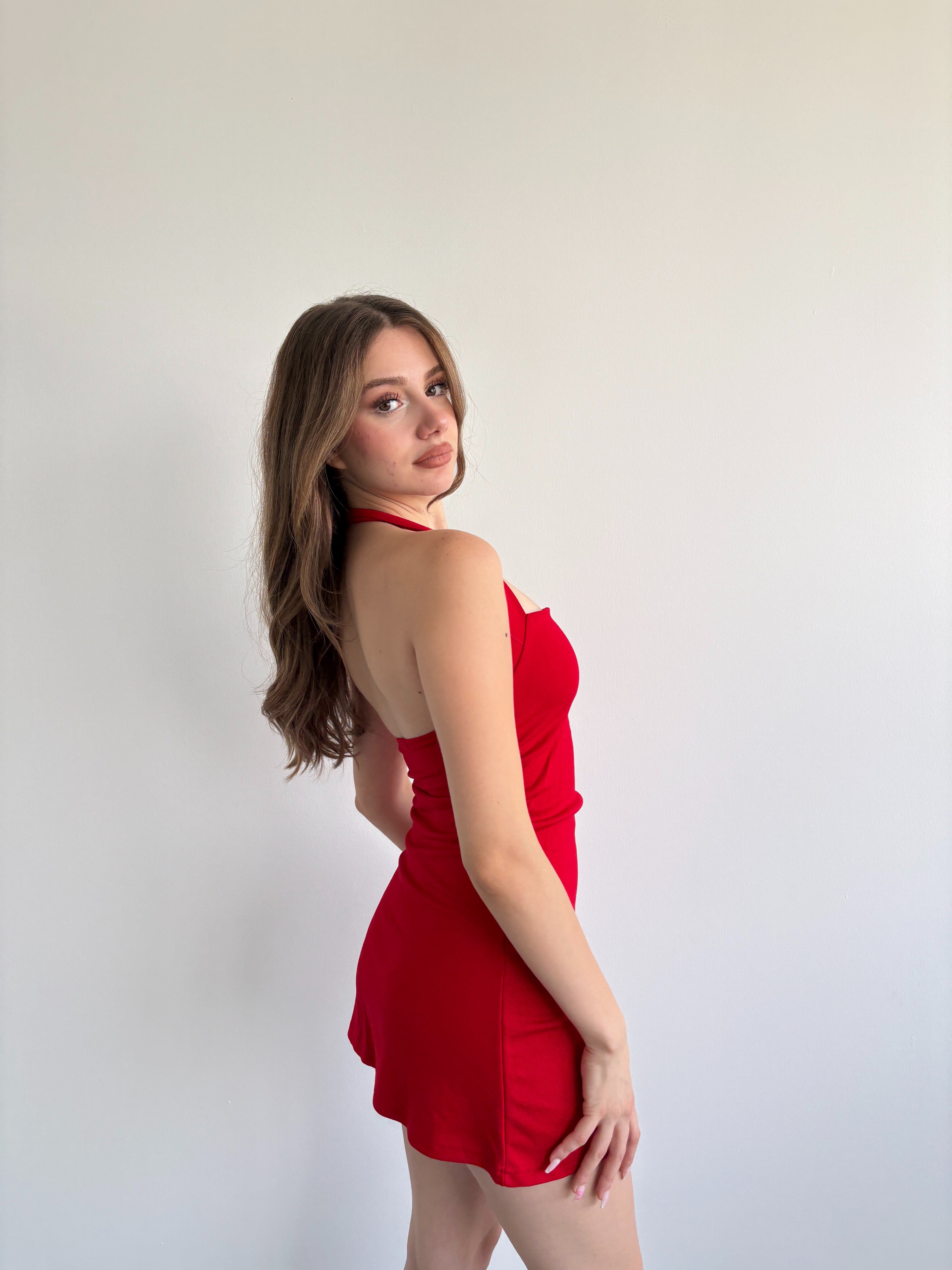 Halter Mini Elbise