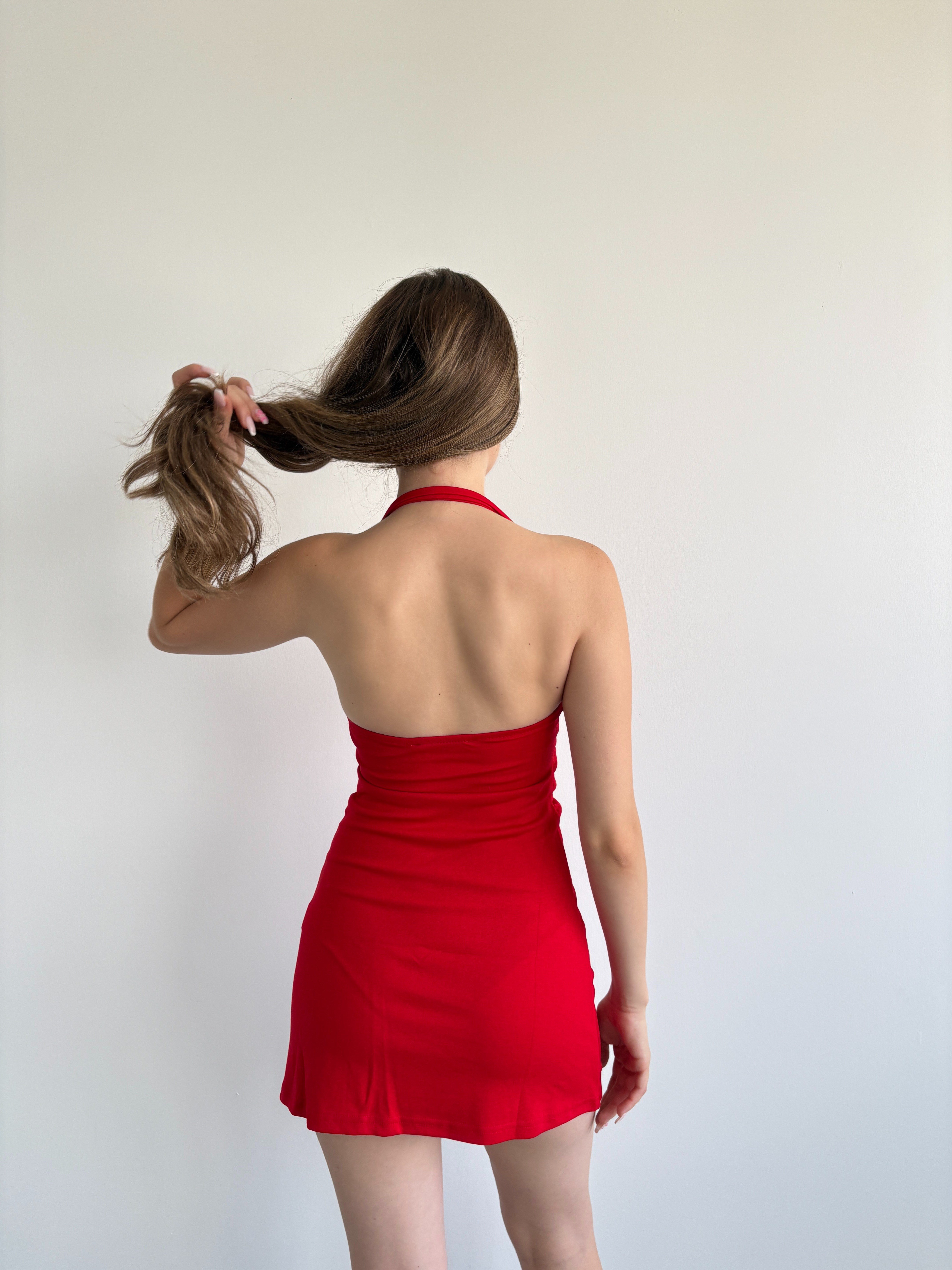 Halter Mini Elbise