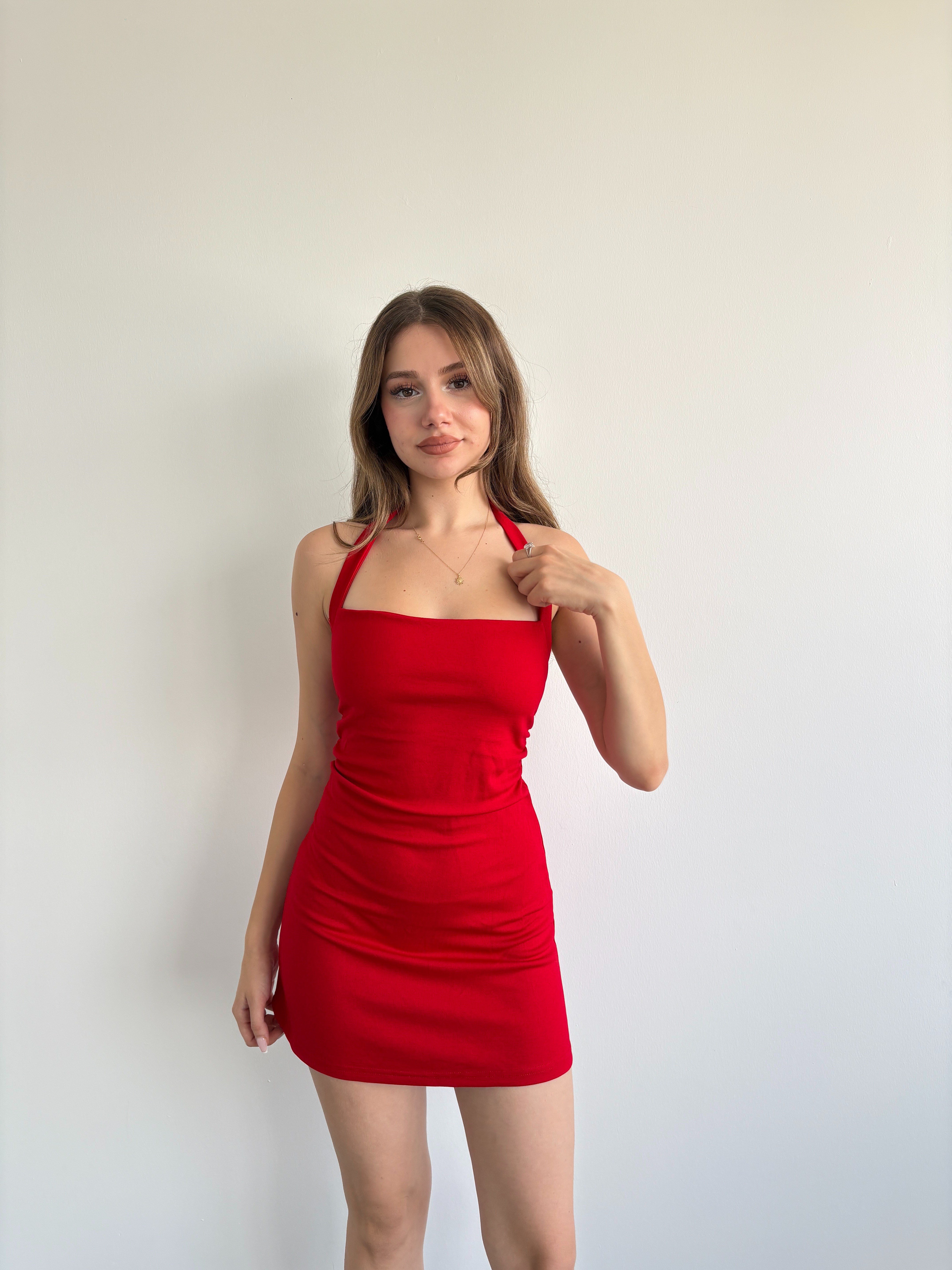 Halter Mini Elbise