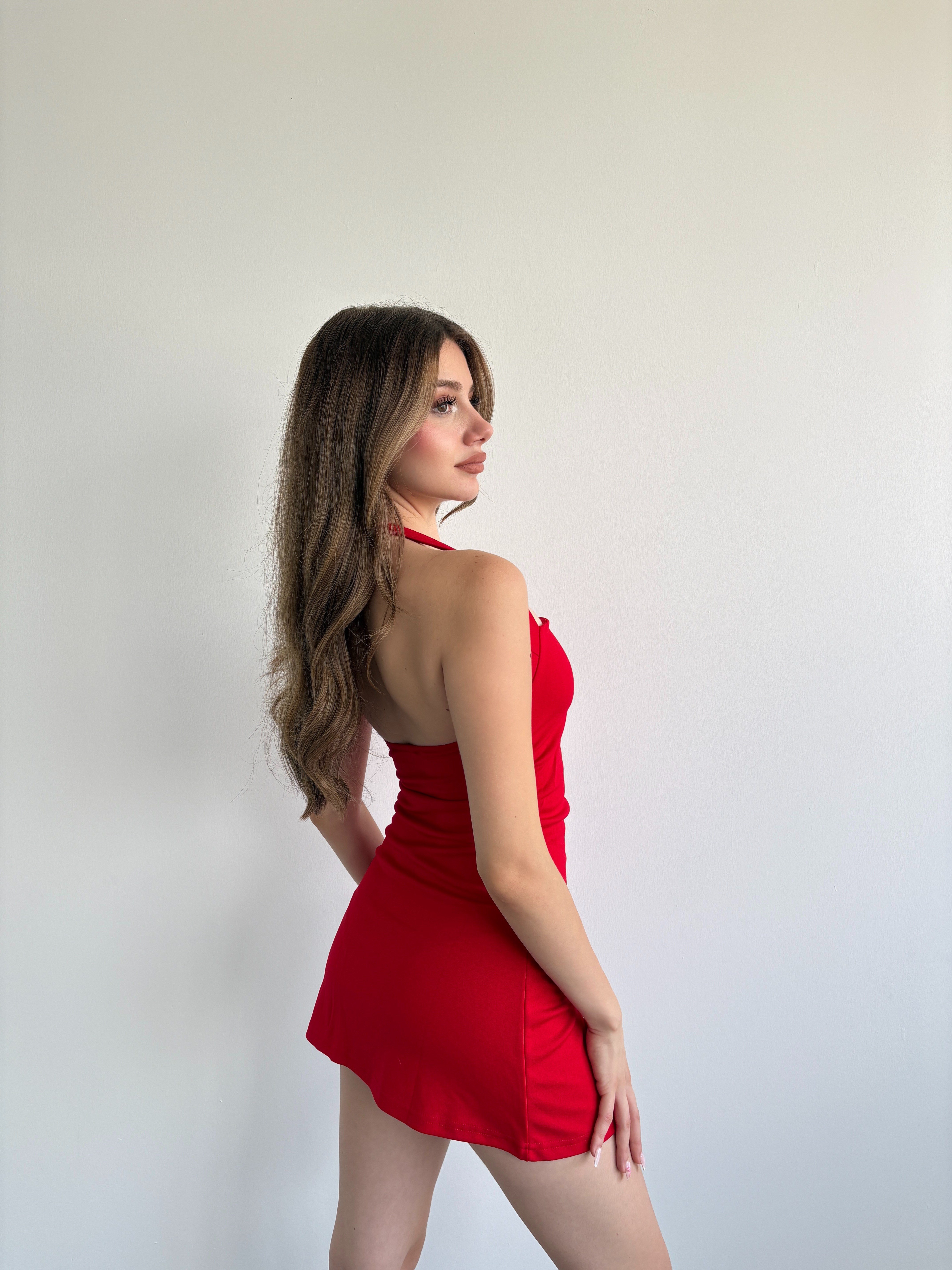 Halter Mini Elbise