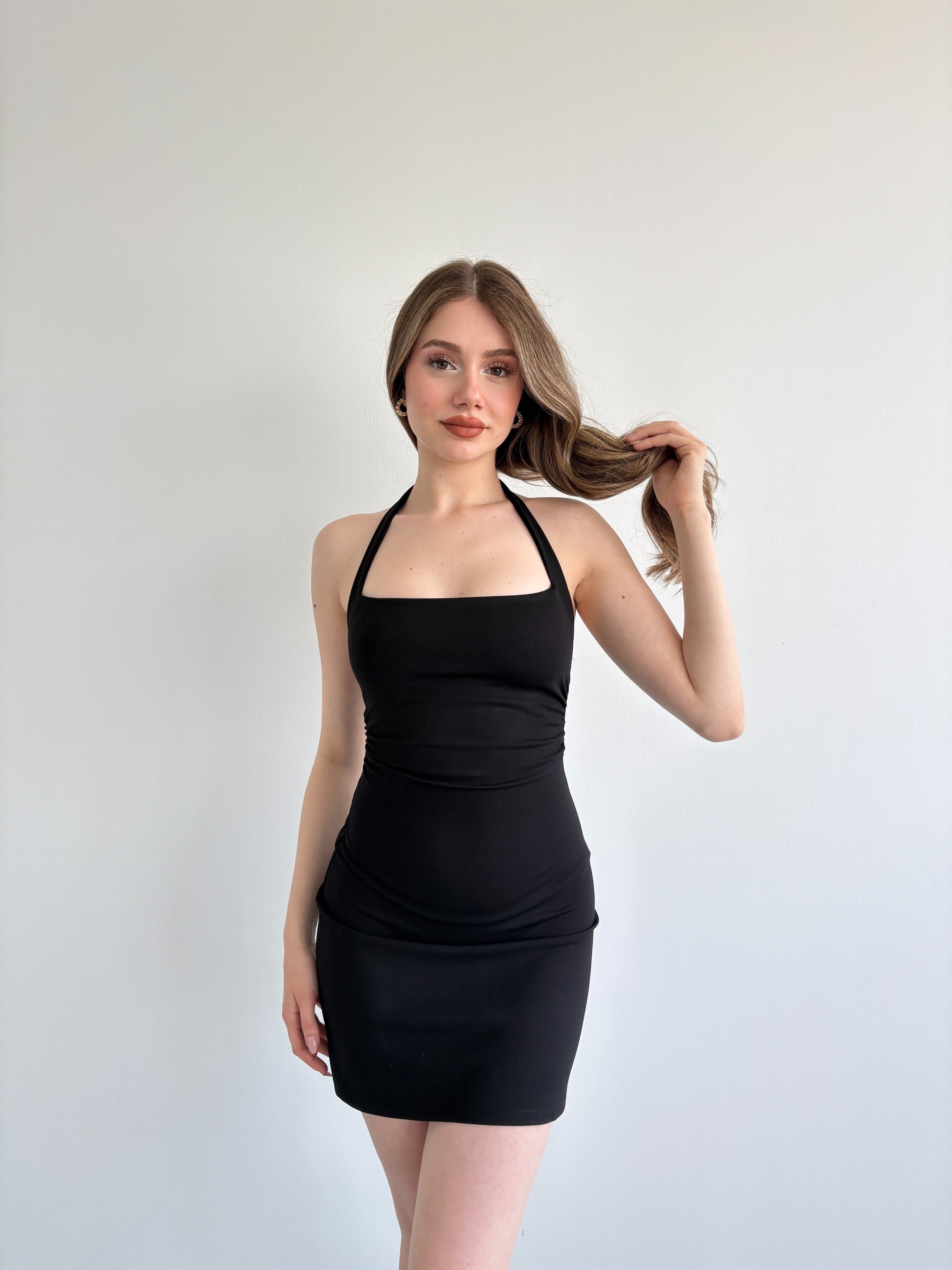 Halter Muadil Mini Elbise