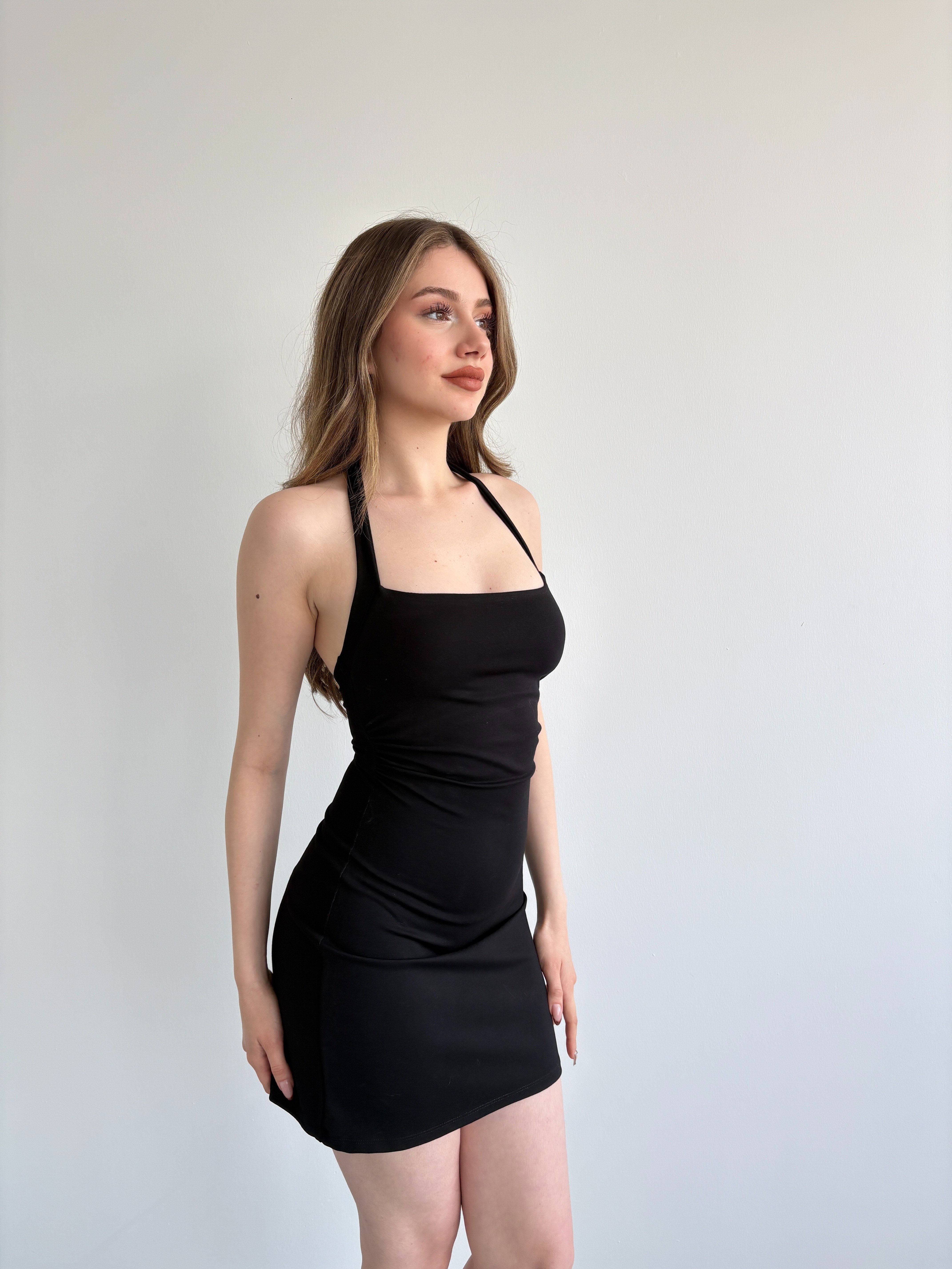 Halter Muadil Mini Elbise