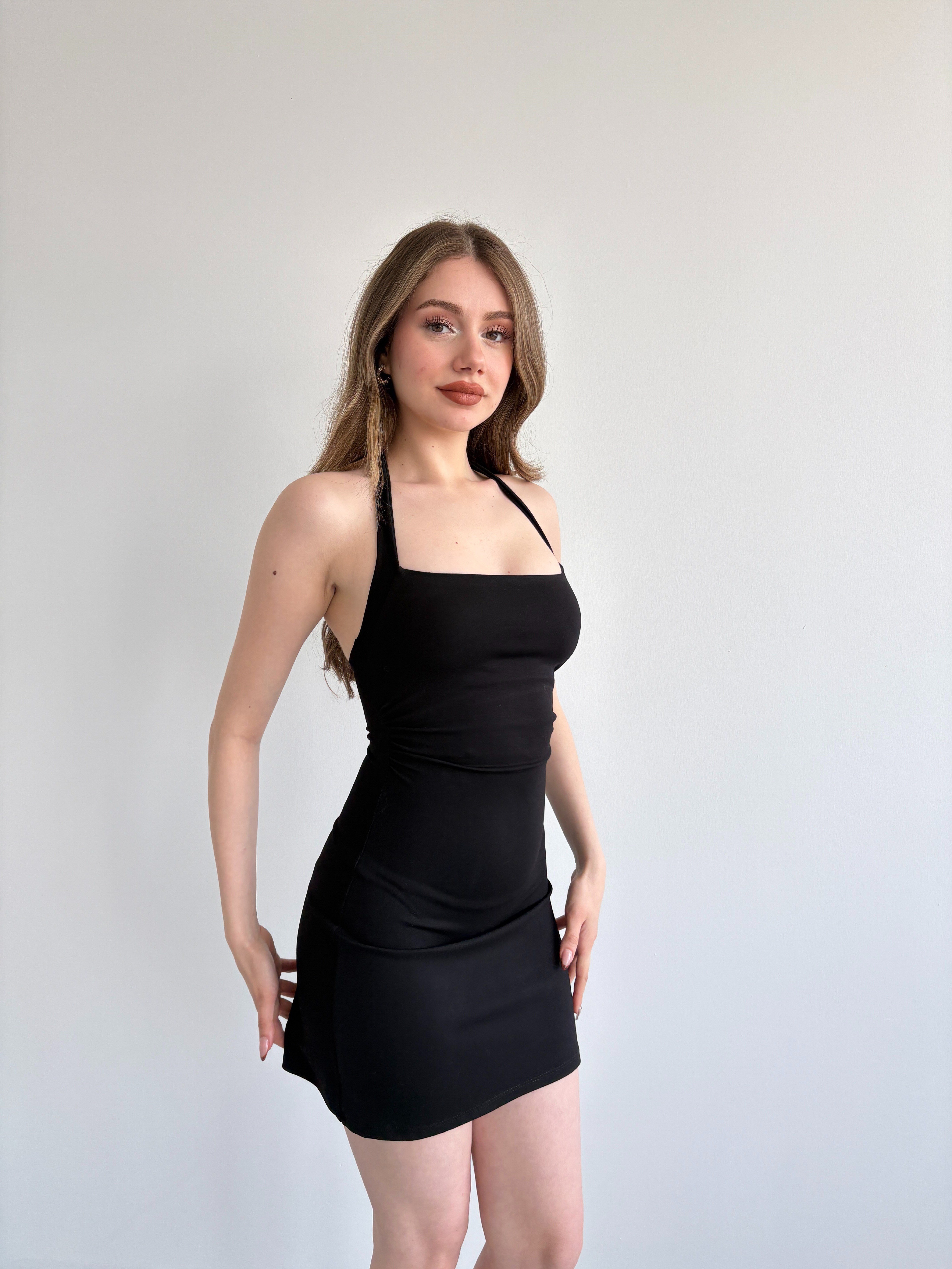 Halter Muadil Mini Elbise