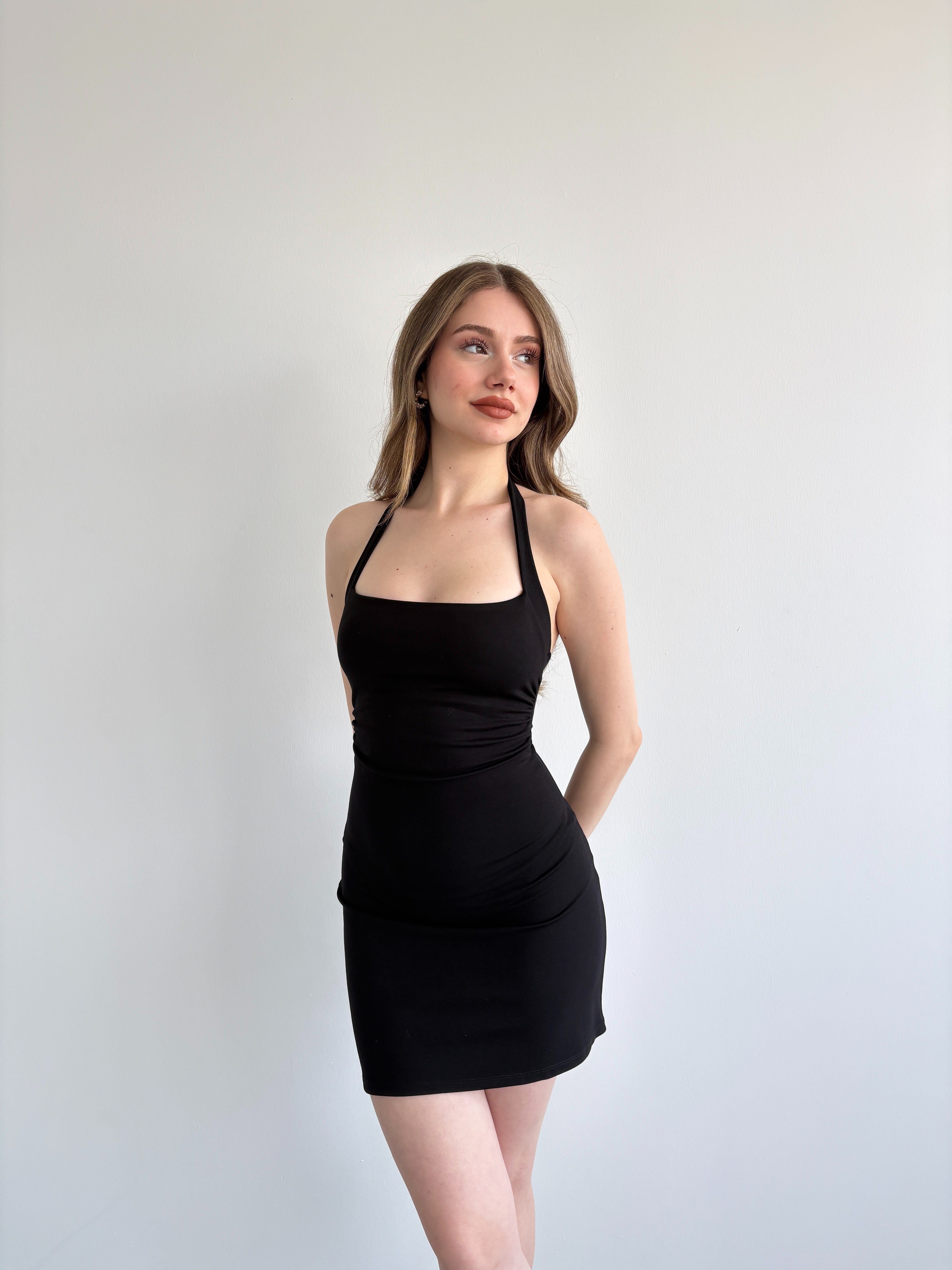 Halter Muadil Mini Elbise