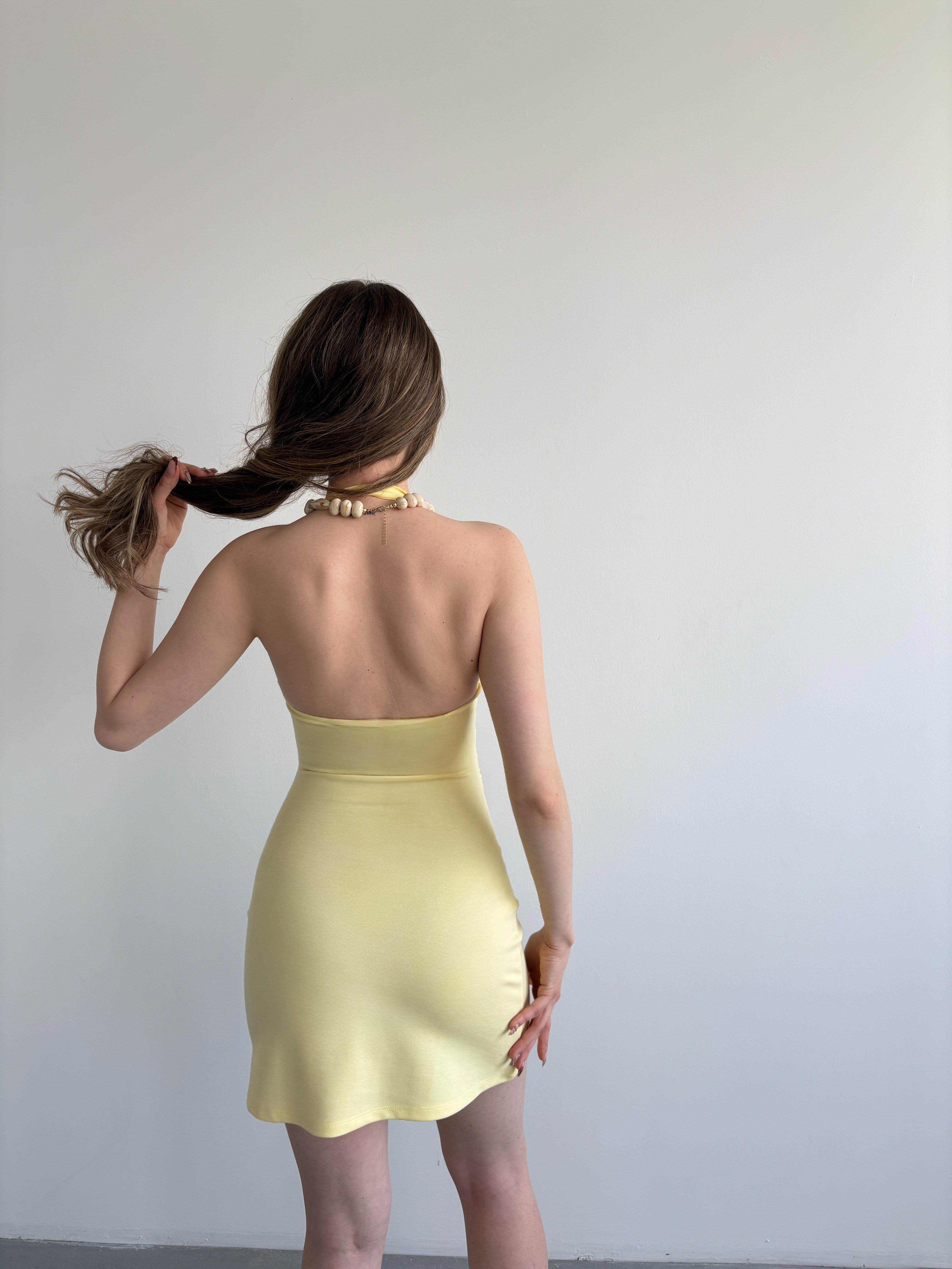 Halter Muadil Mini Elbise