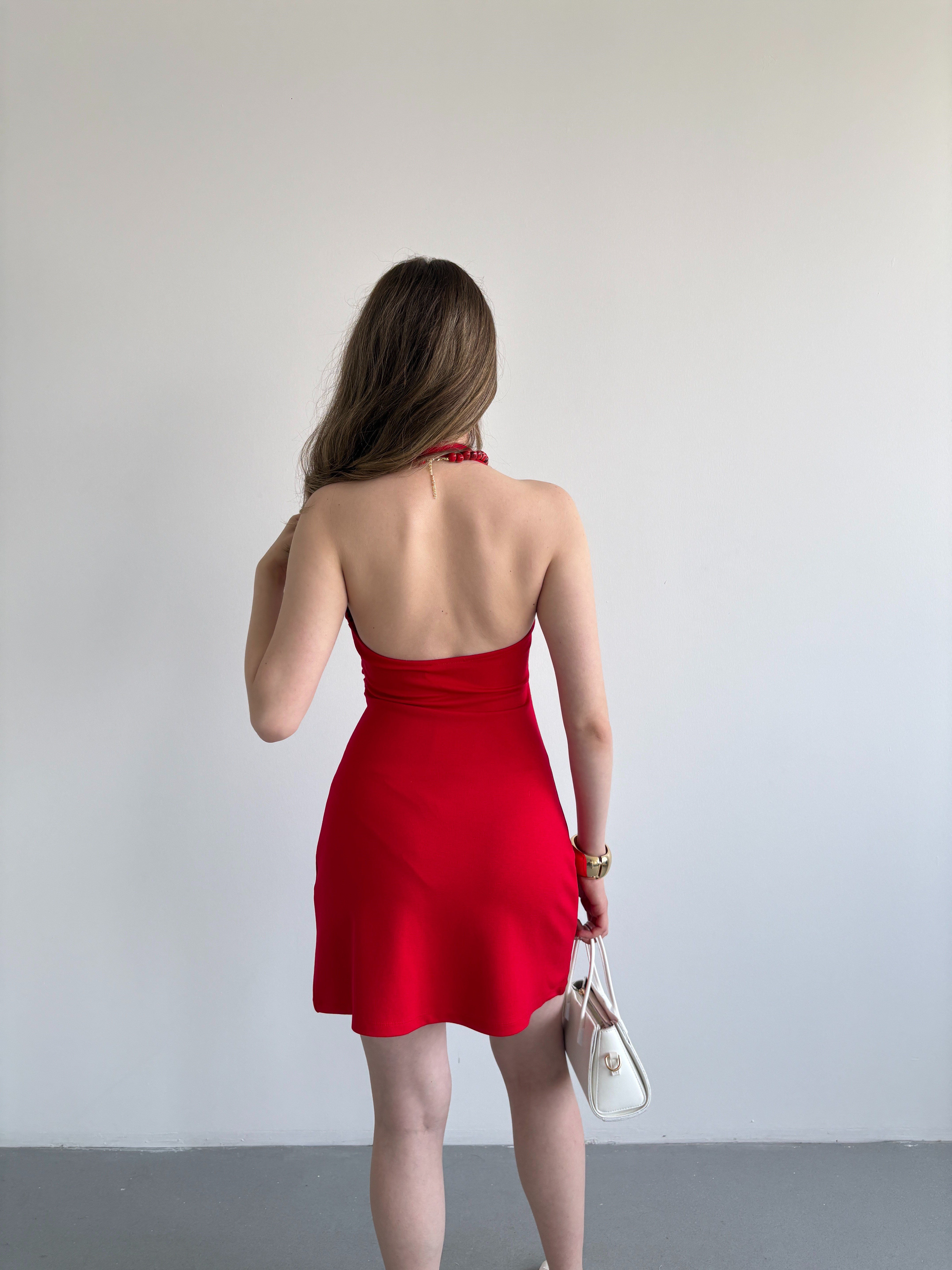 Halter Muadil Mini Elbise