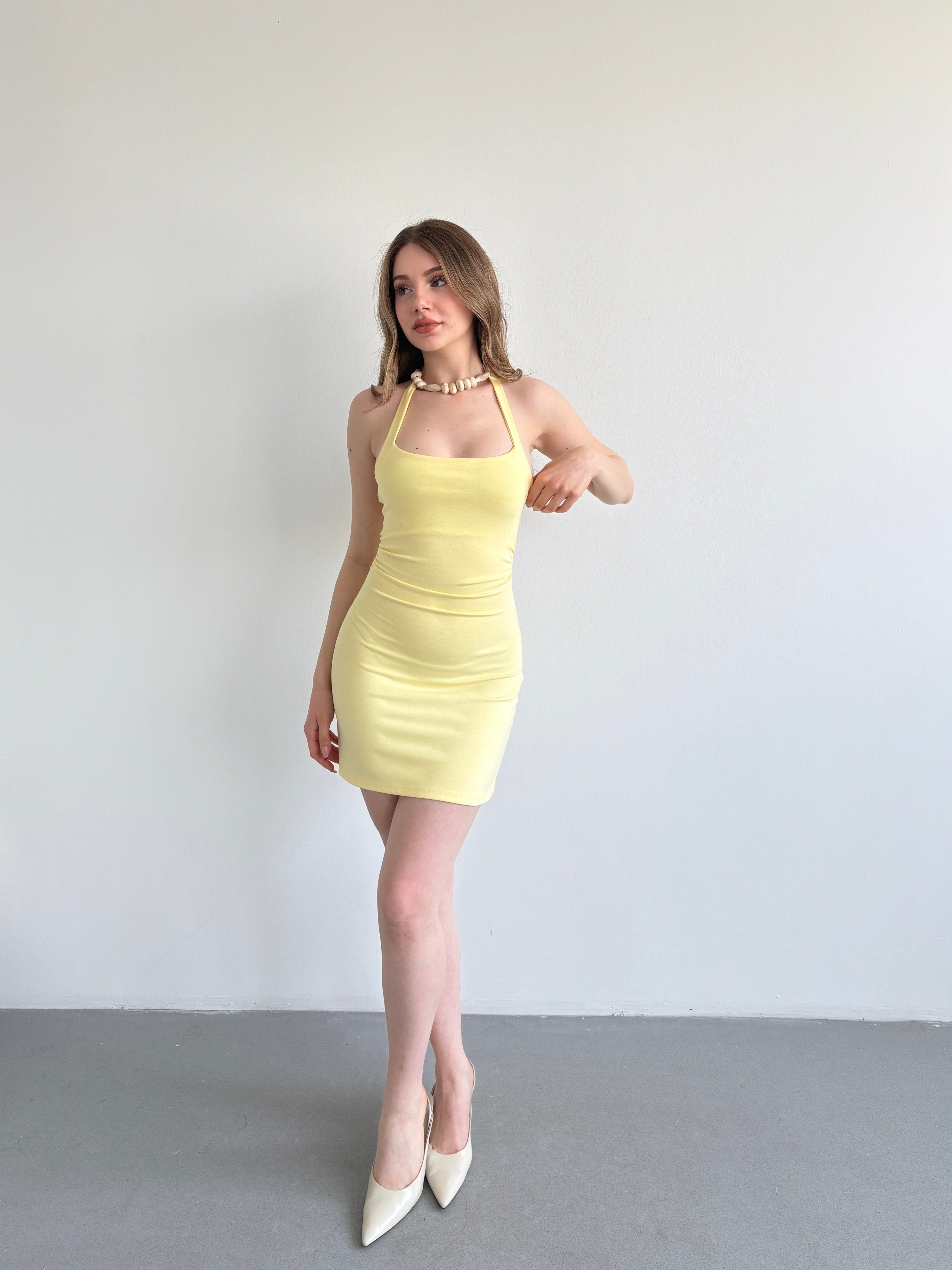 Halter Muadil Mini Elbise