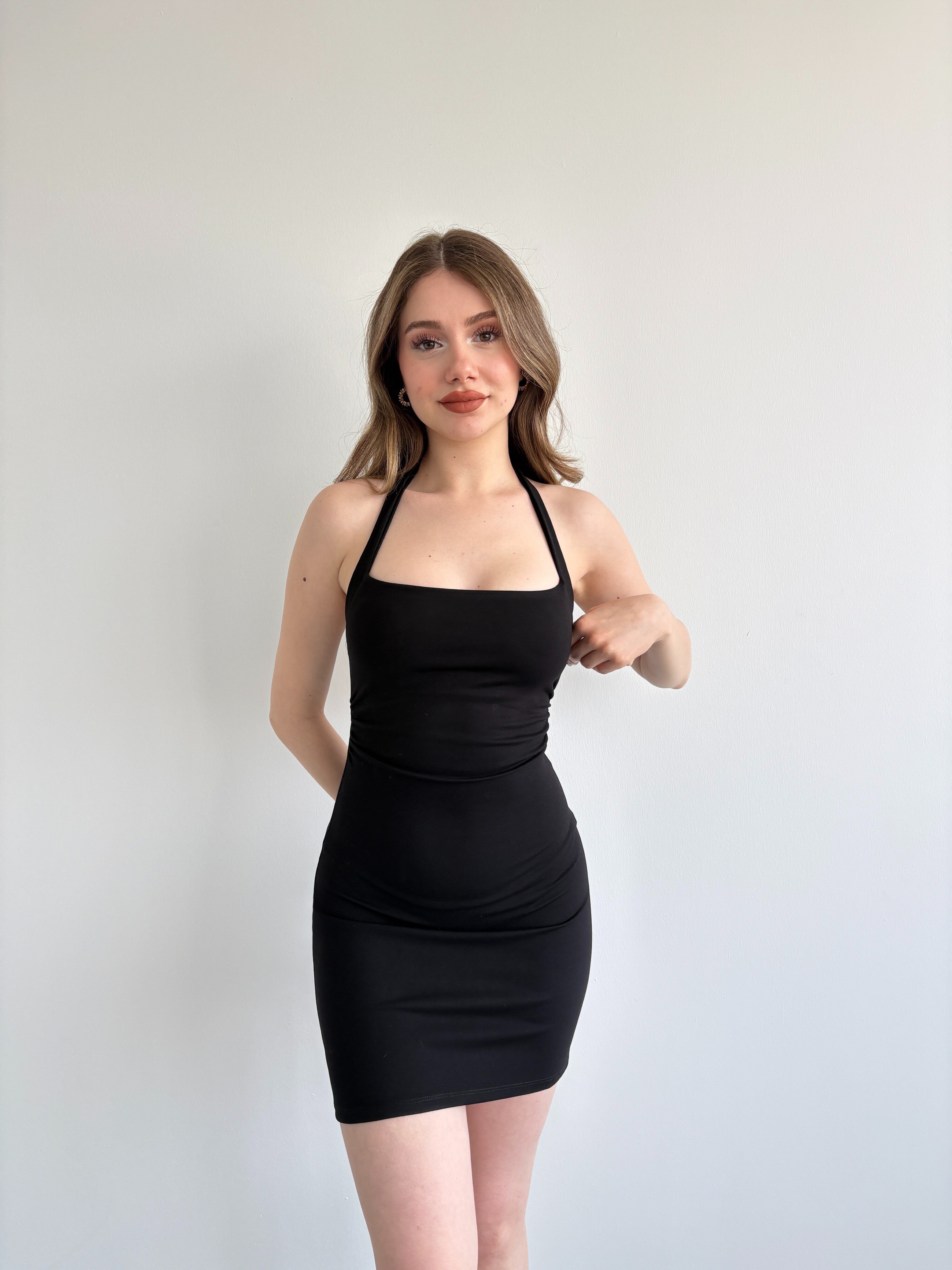 Halter Muadil Mini Elbise