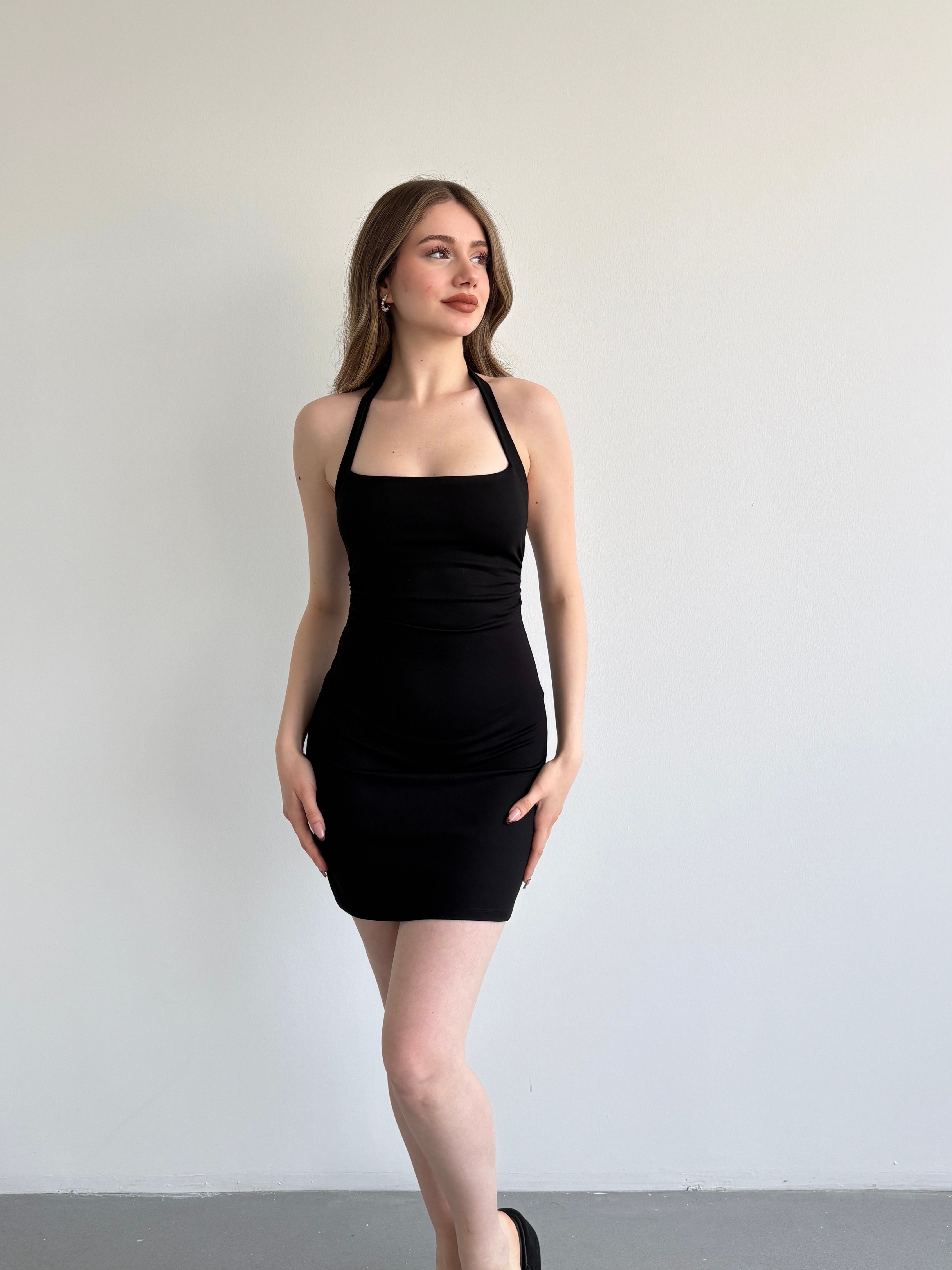 Halter Muadil Mini Elbise