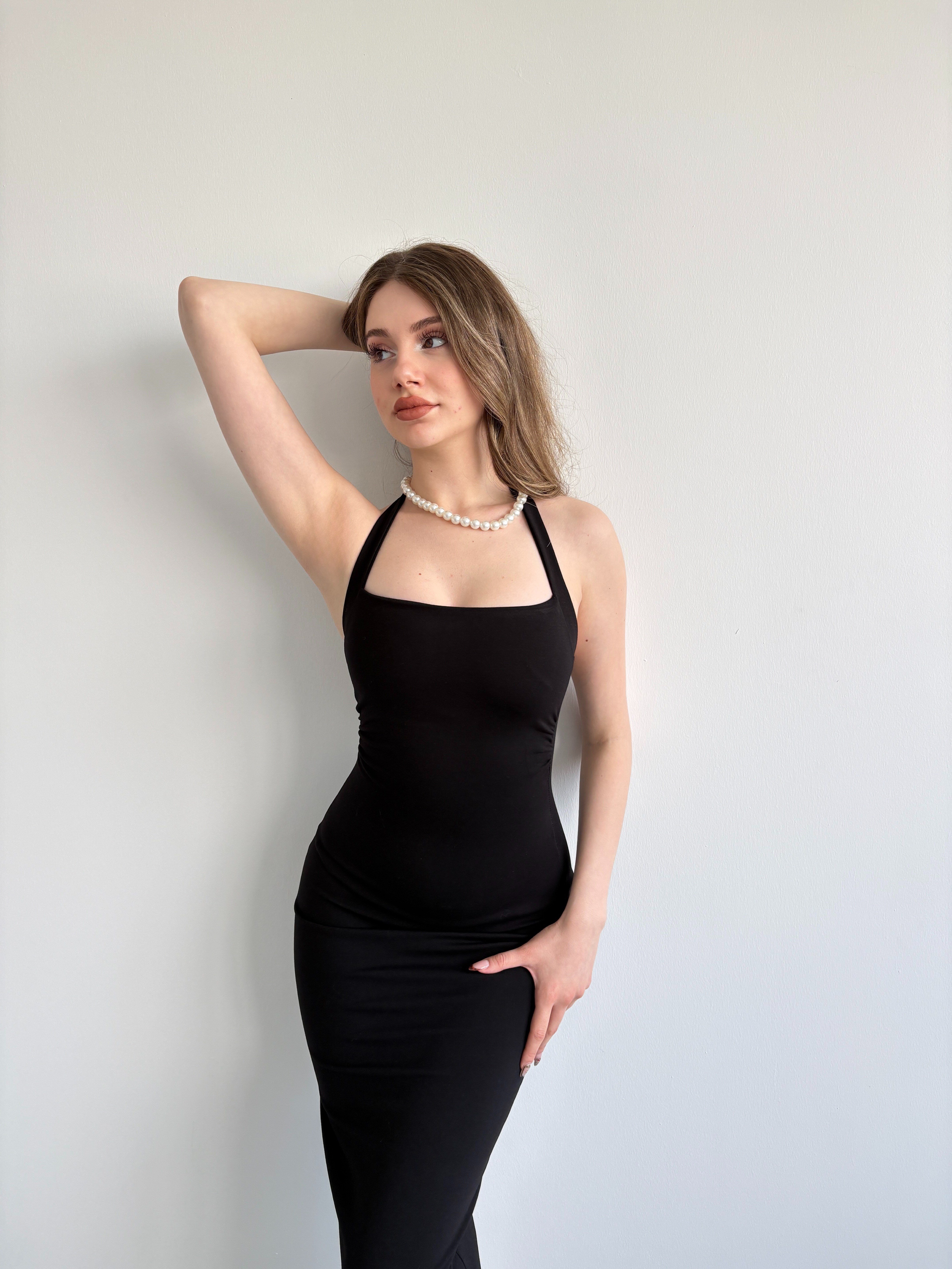 Halter Muadil  Uzun Elbise