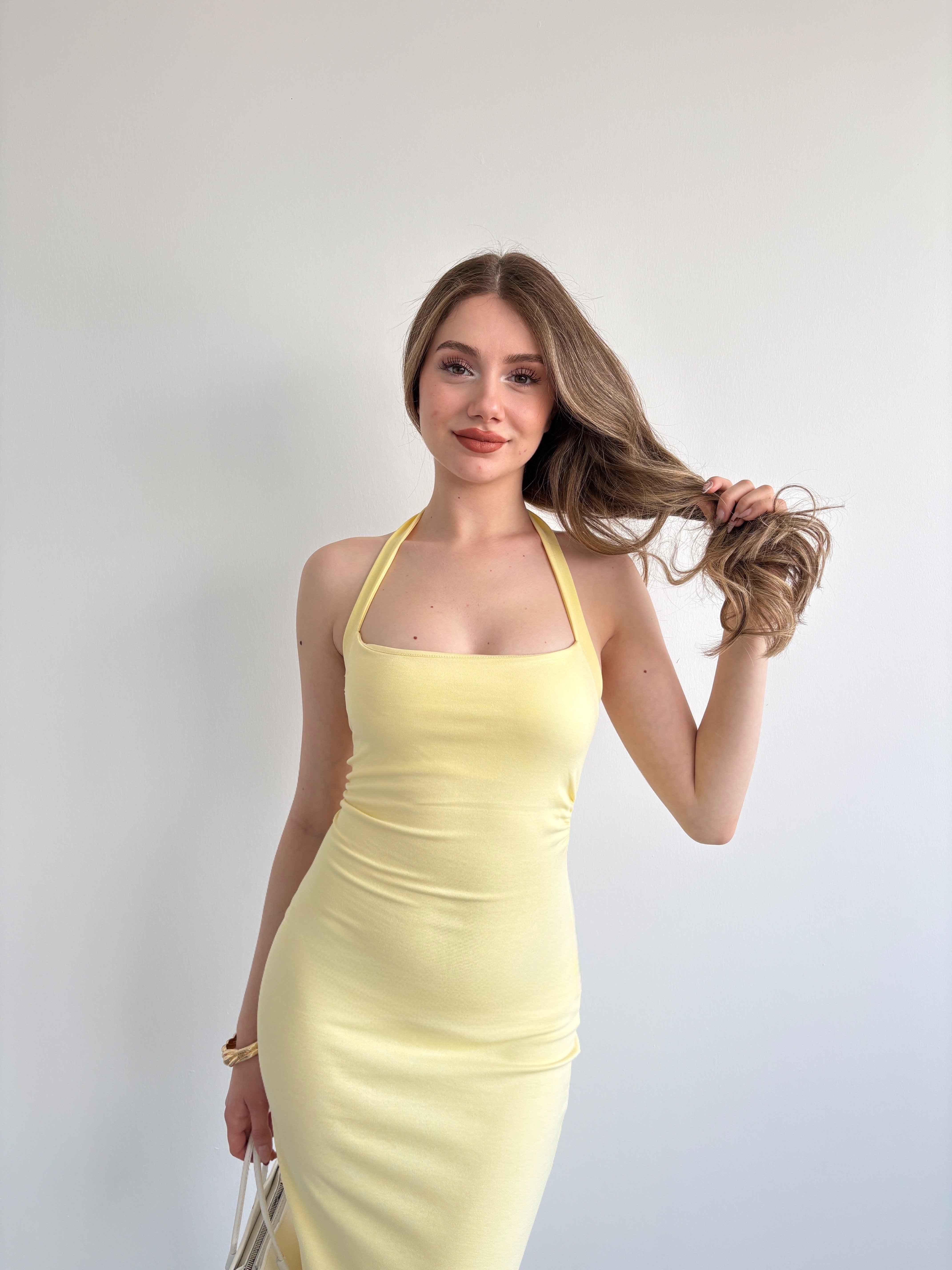Halter Muadil  Uzun Elbise