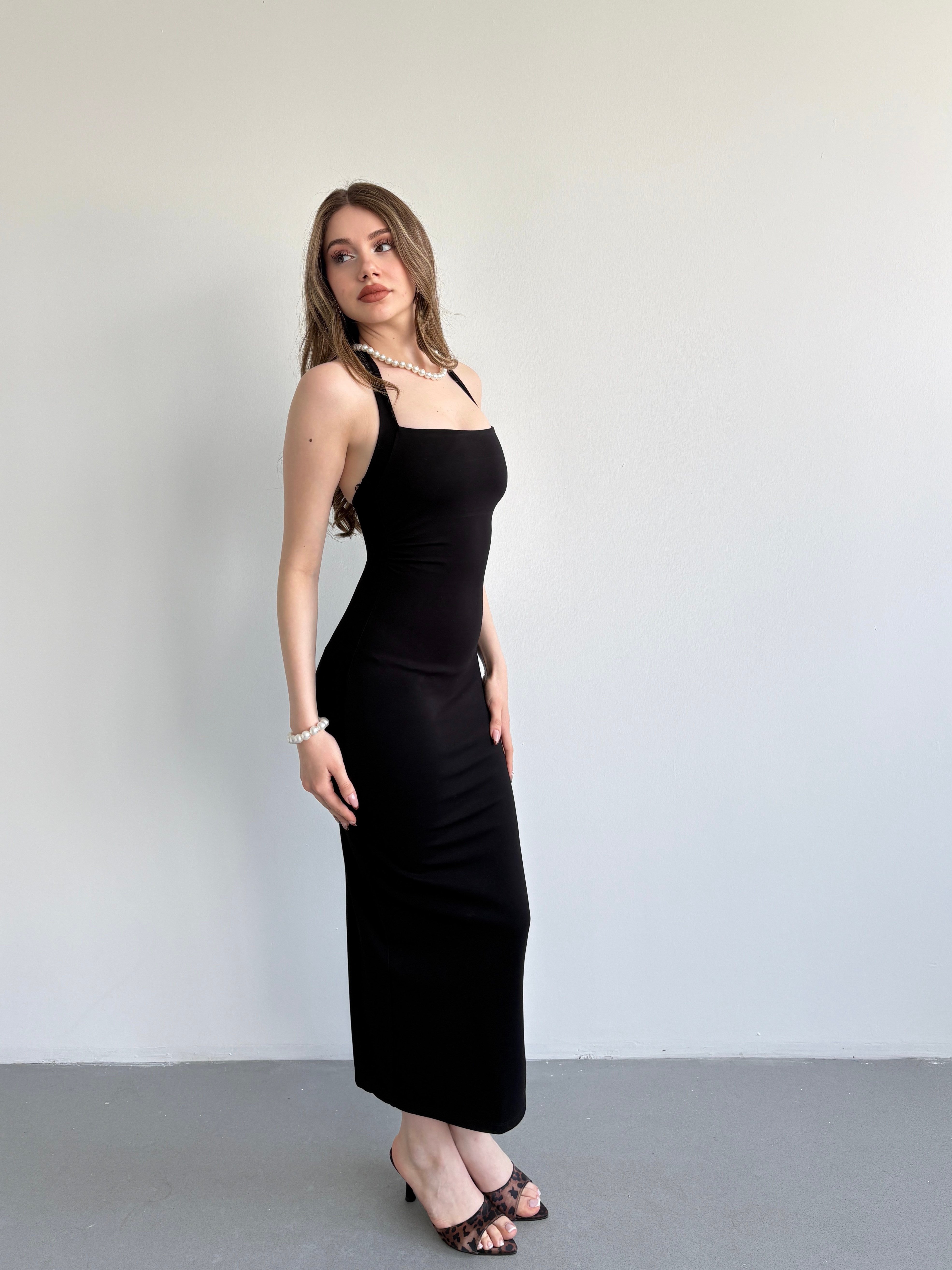Halter Muadil  Uzun Elbise