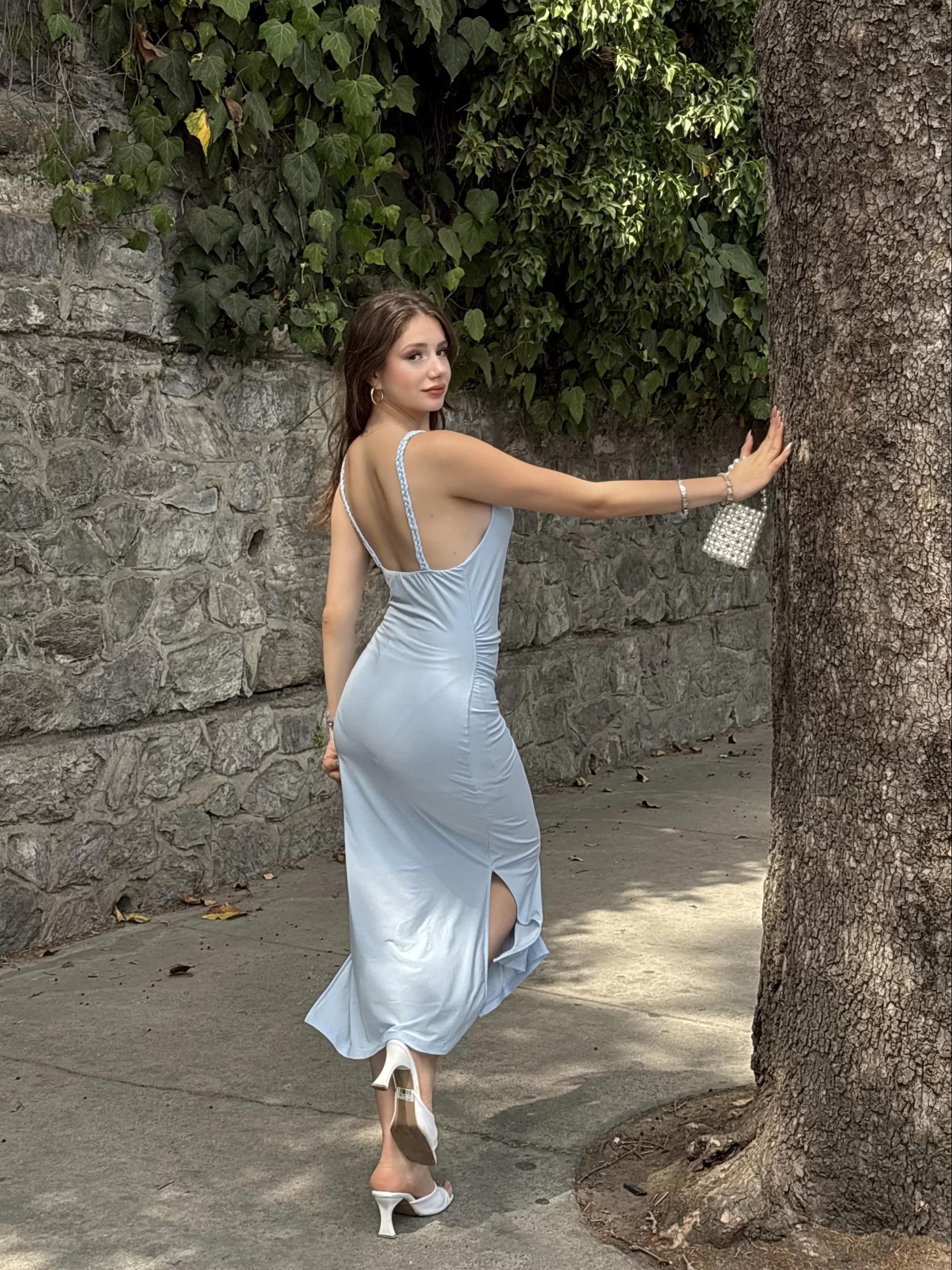 Halter Örgü Sandy Elbise