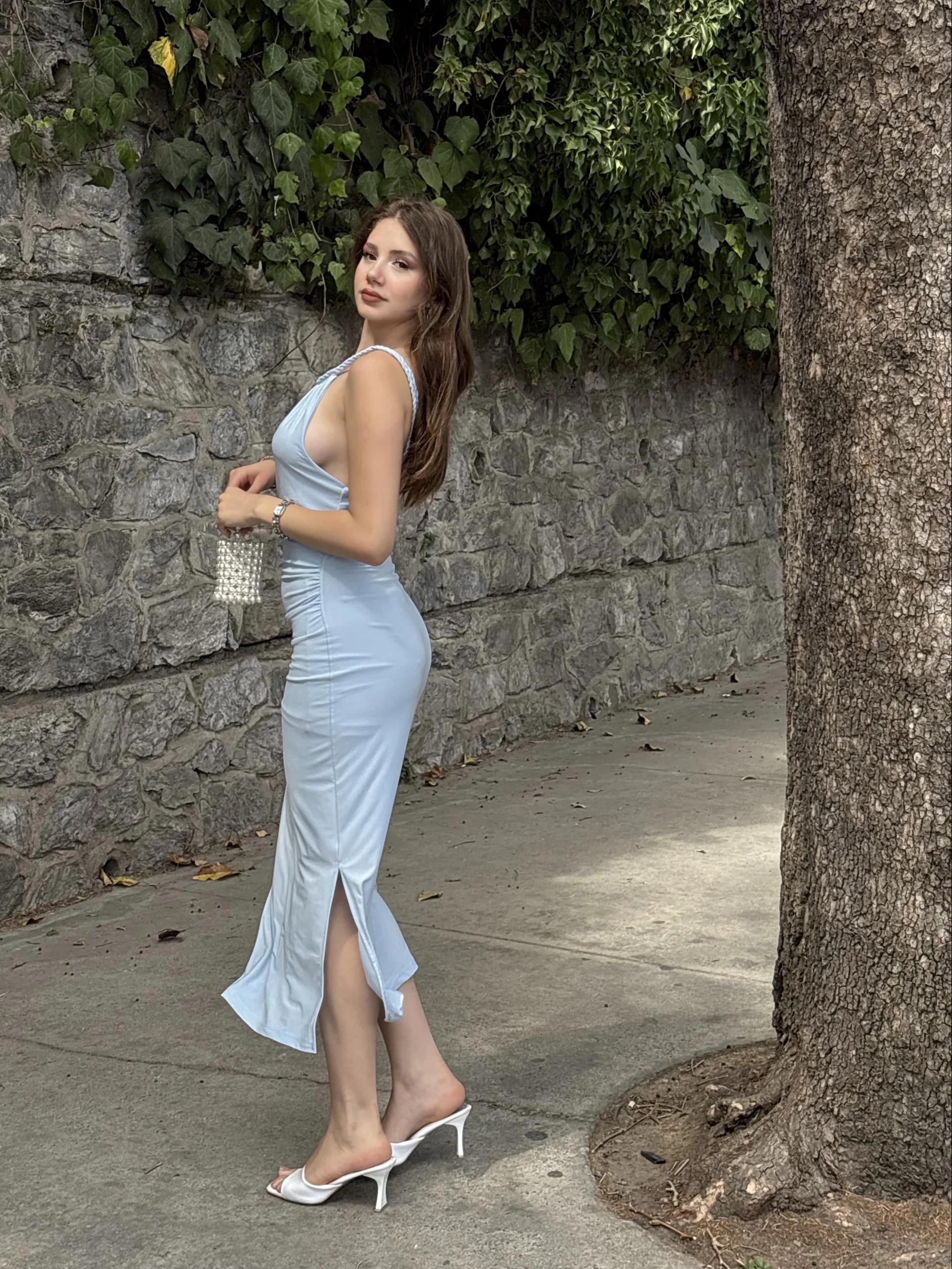 Halter Örgü Sandy Elbise