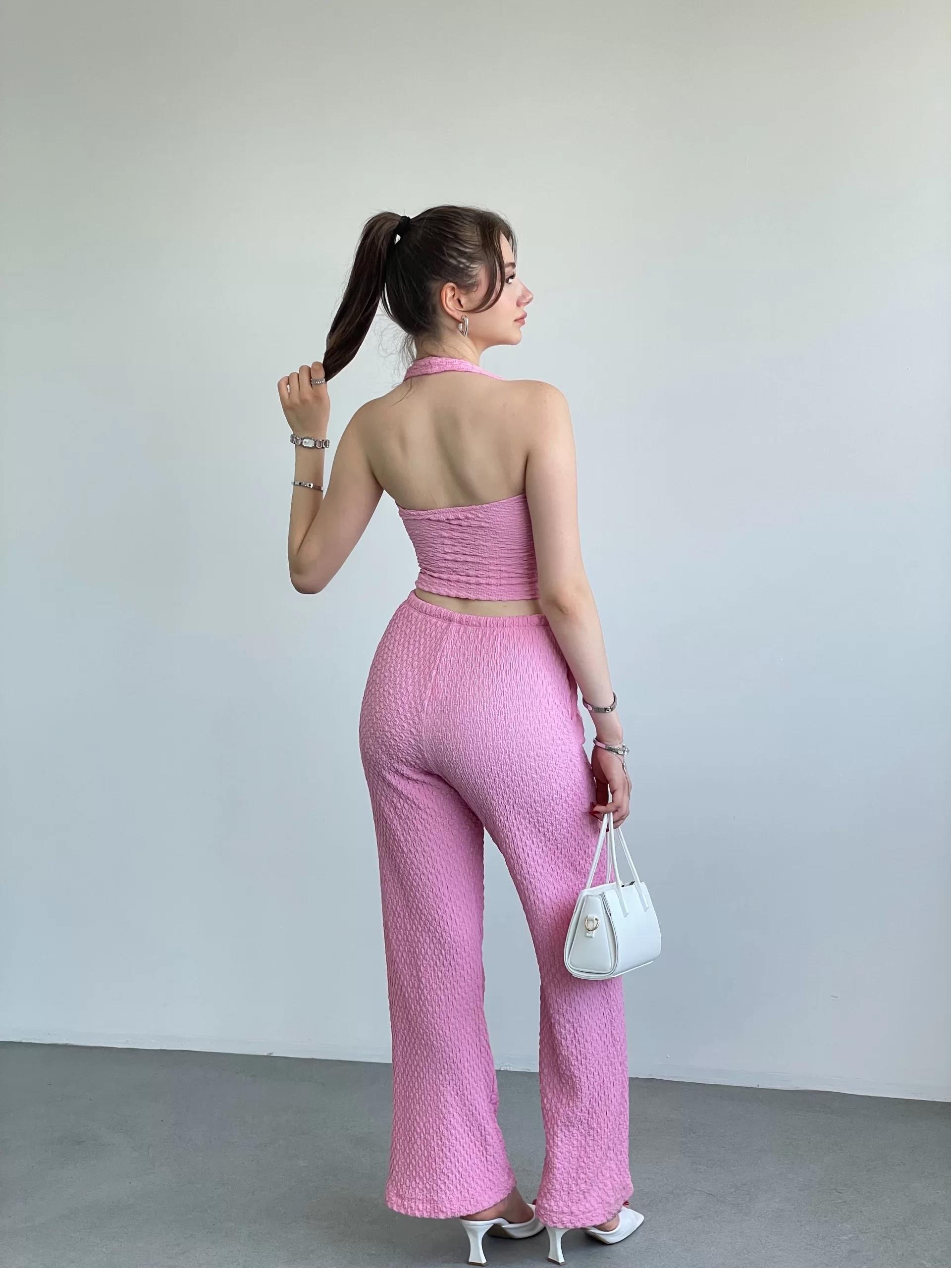 Halter Yaka Pantolon Takım