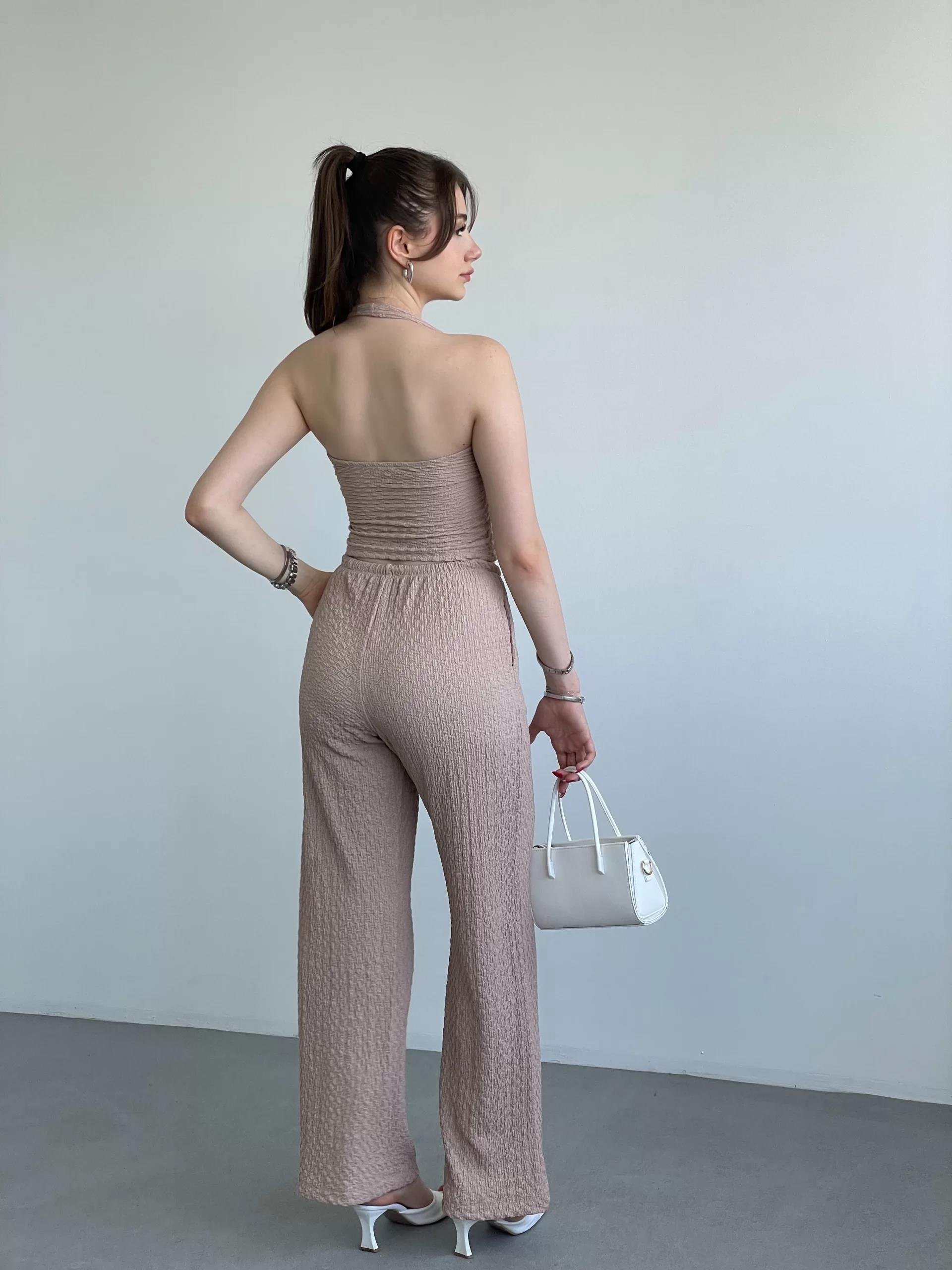 Halter Yaka Pantolon Takım
