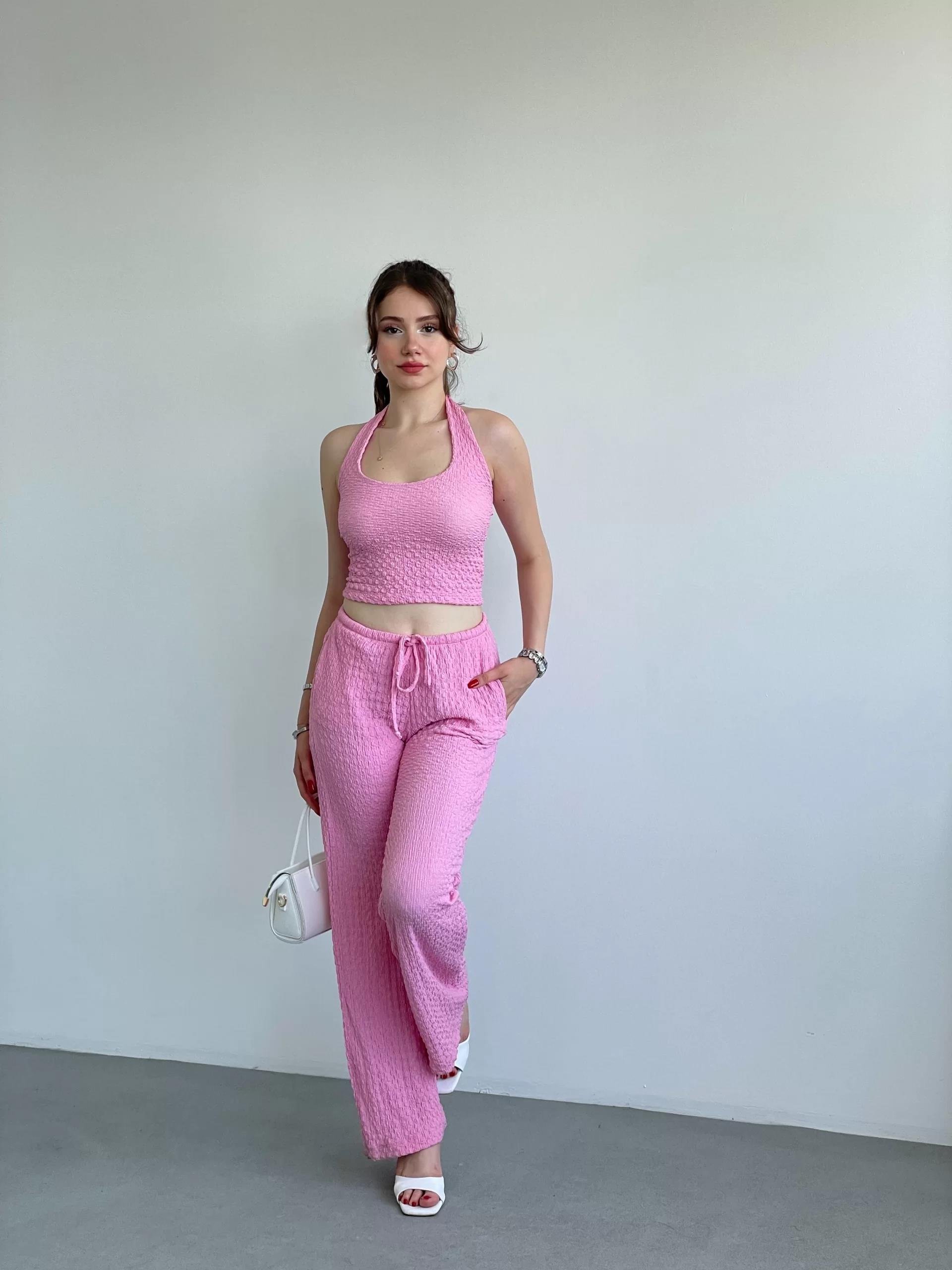 Halter Yaka Pantolon Takım