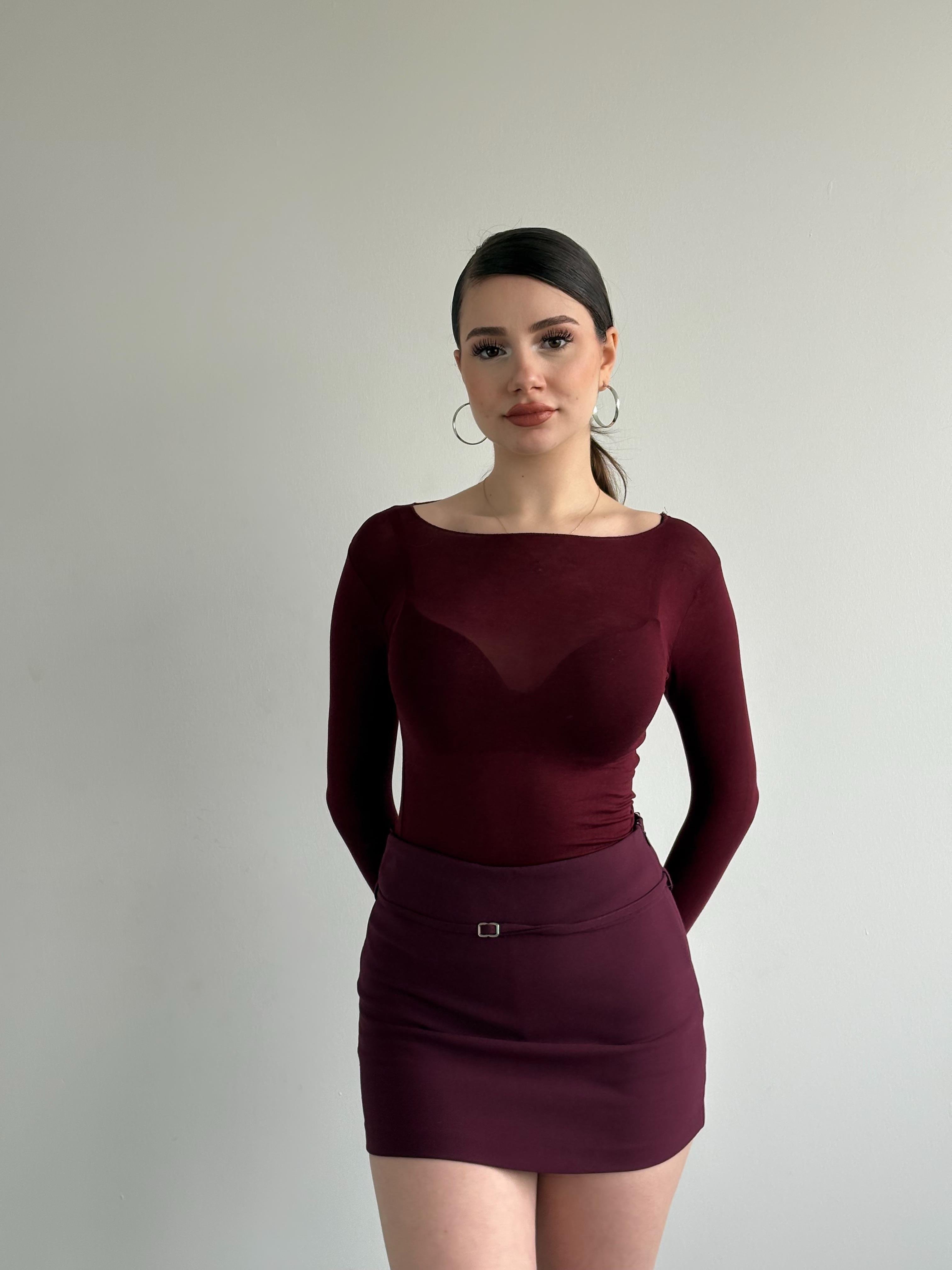 İnce Kemerli Şort Etek