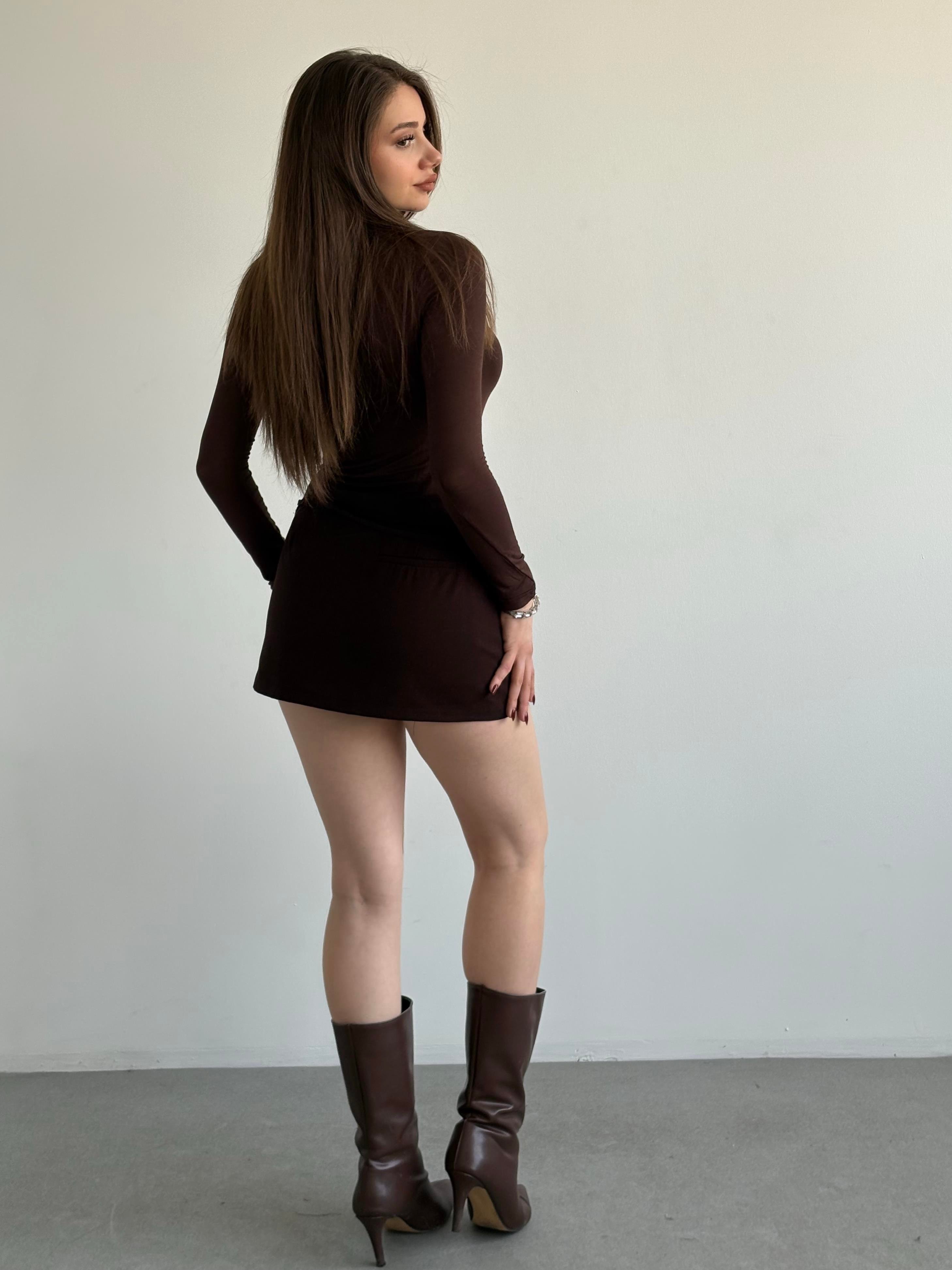 İnce Kemerli Şort Etek