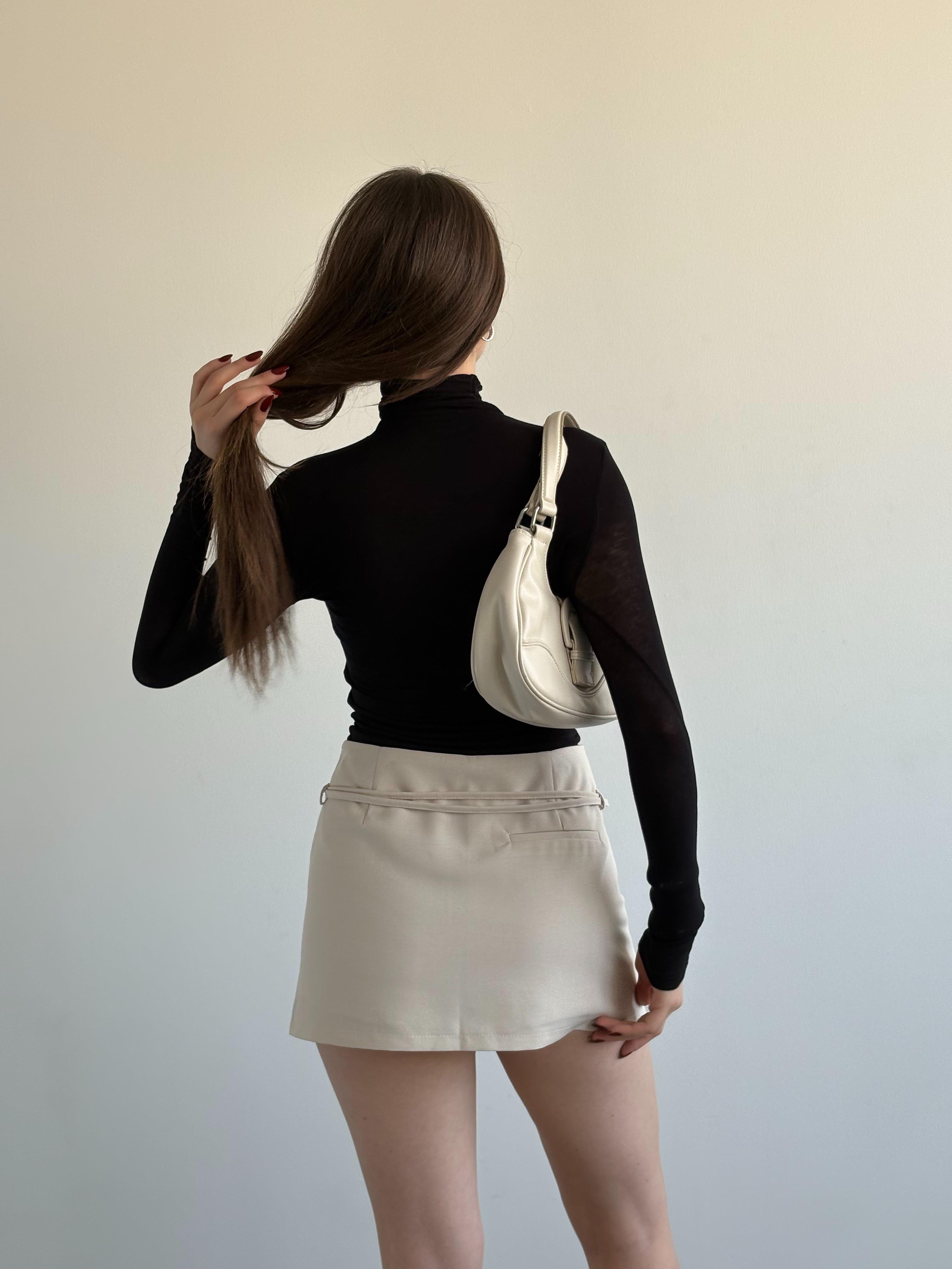 İnce Kemerli Şort Etek