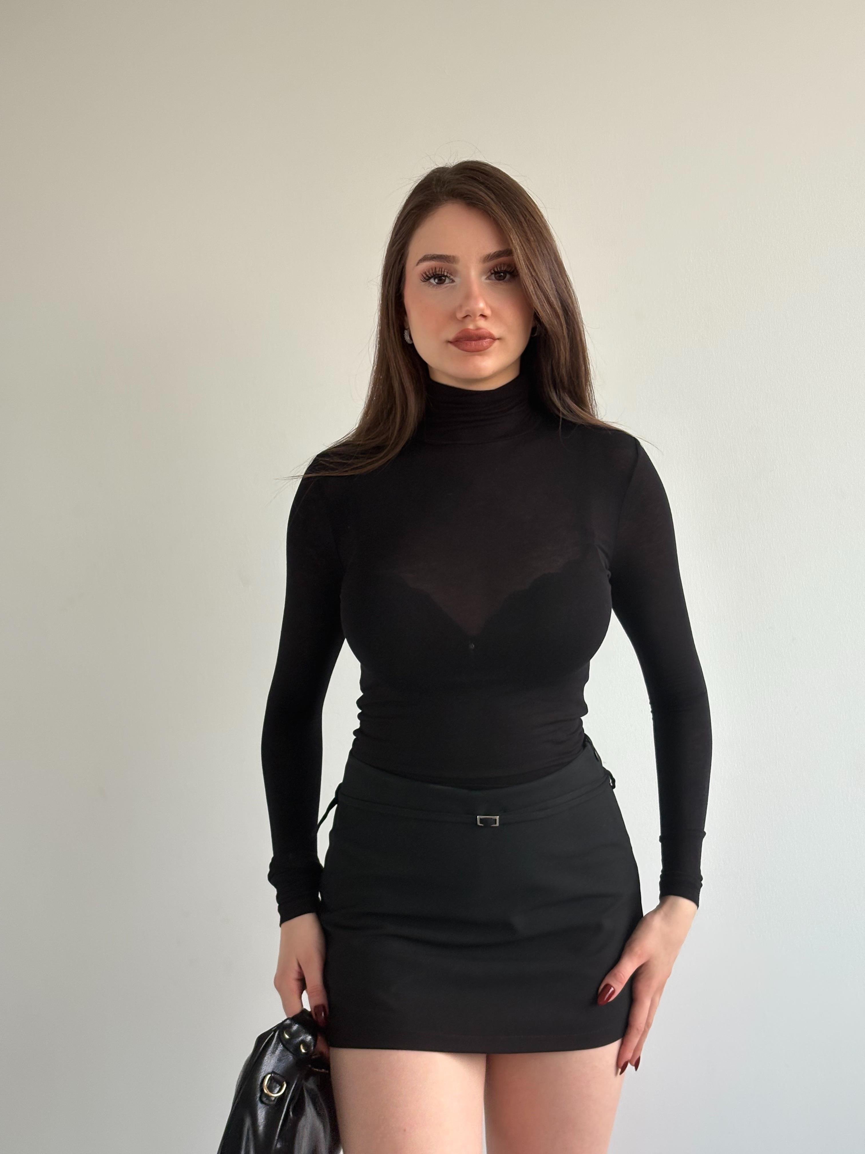 İnce Kemerli Şort Etek