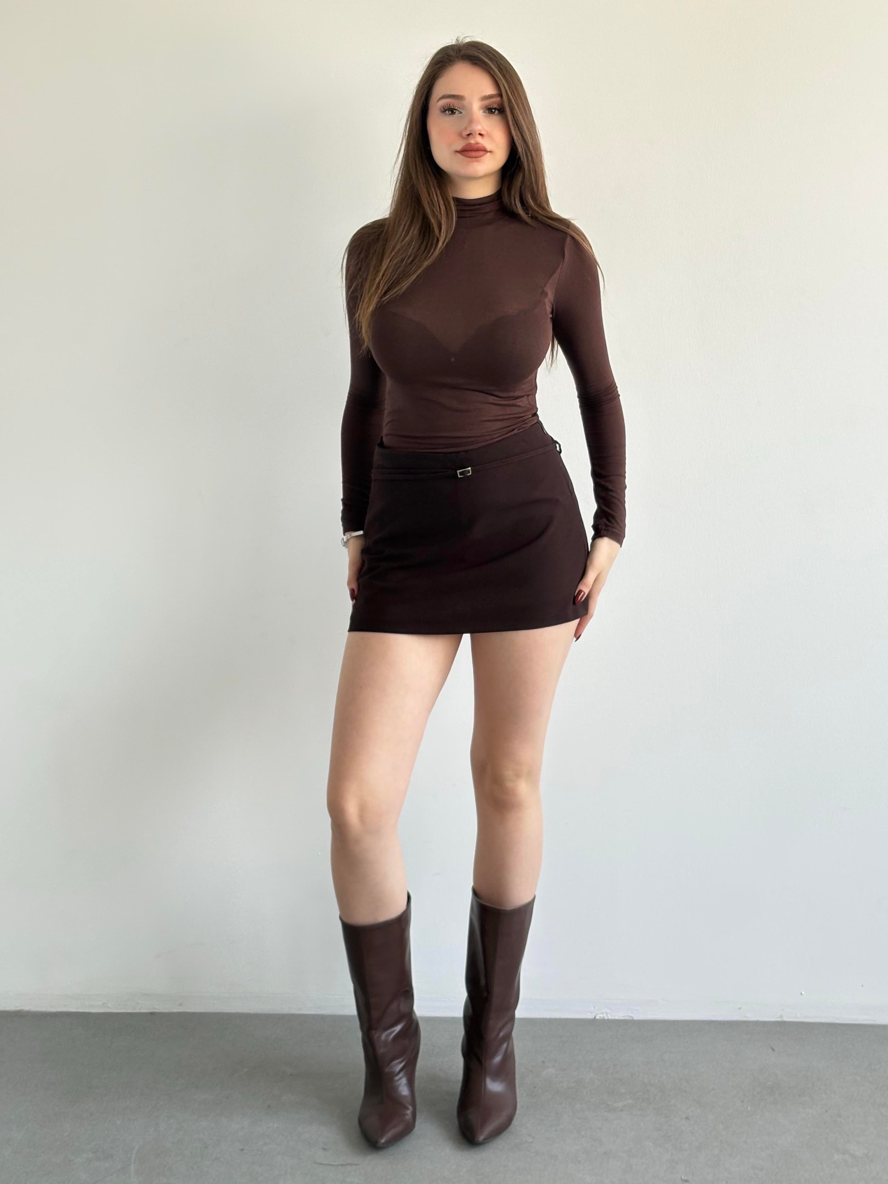 İnce Kemerli Şort Etek