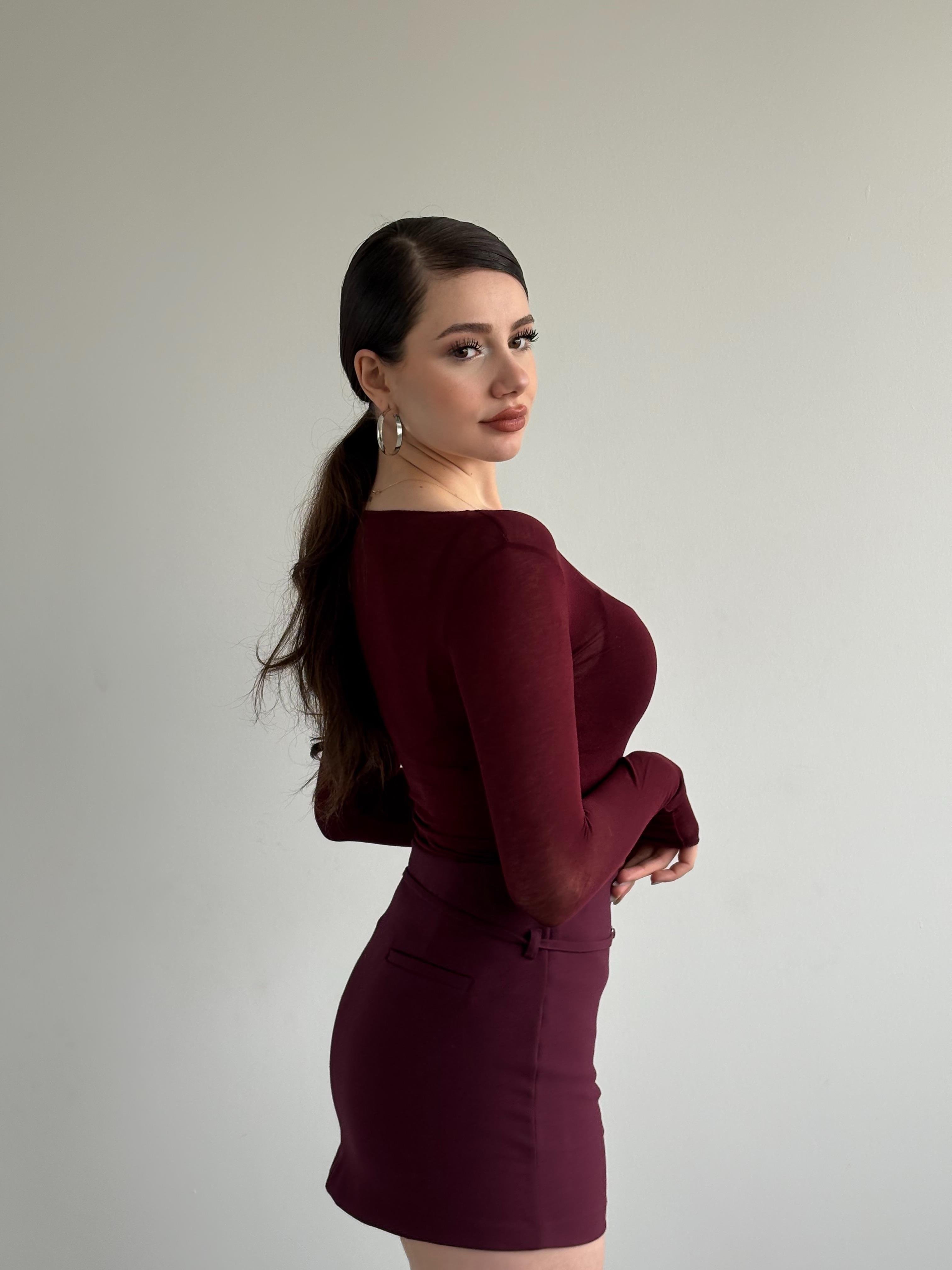 İnce Kemerli Şort Etek