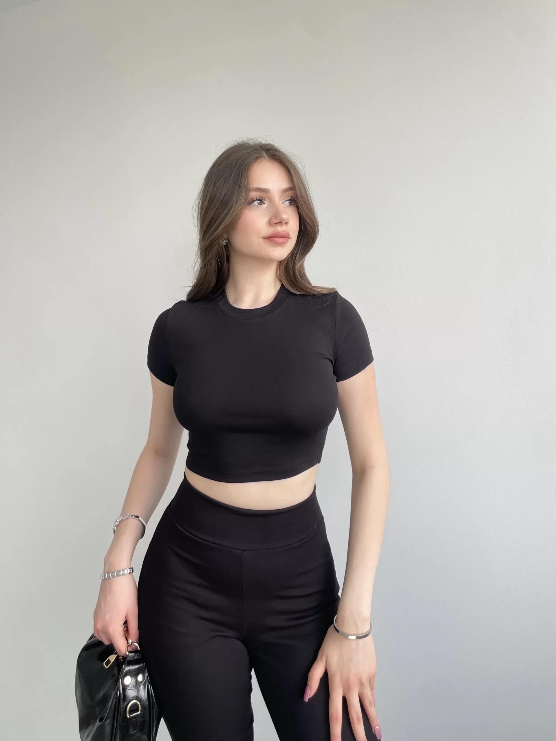 İspanyol Premium Pantolon Crop Takım