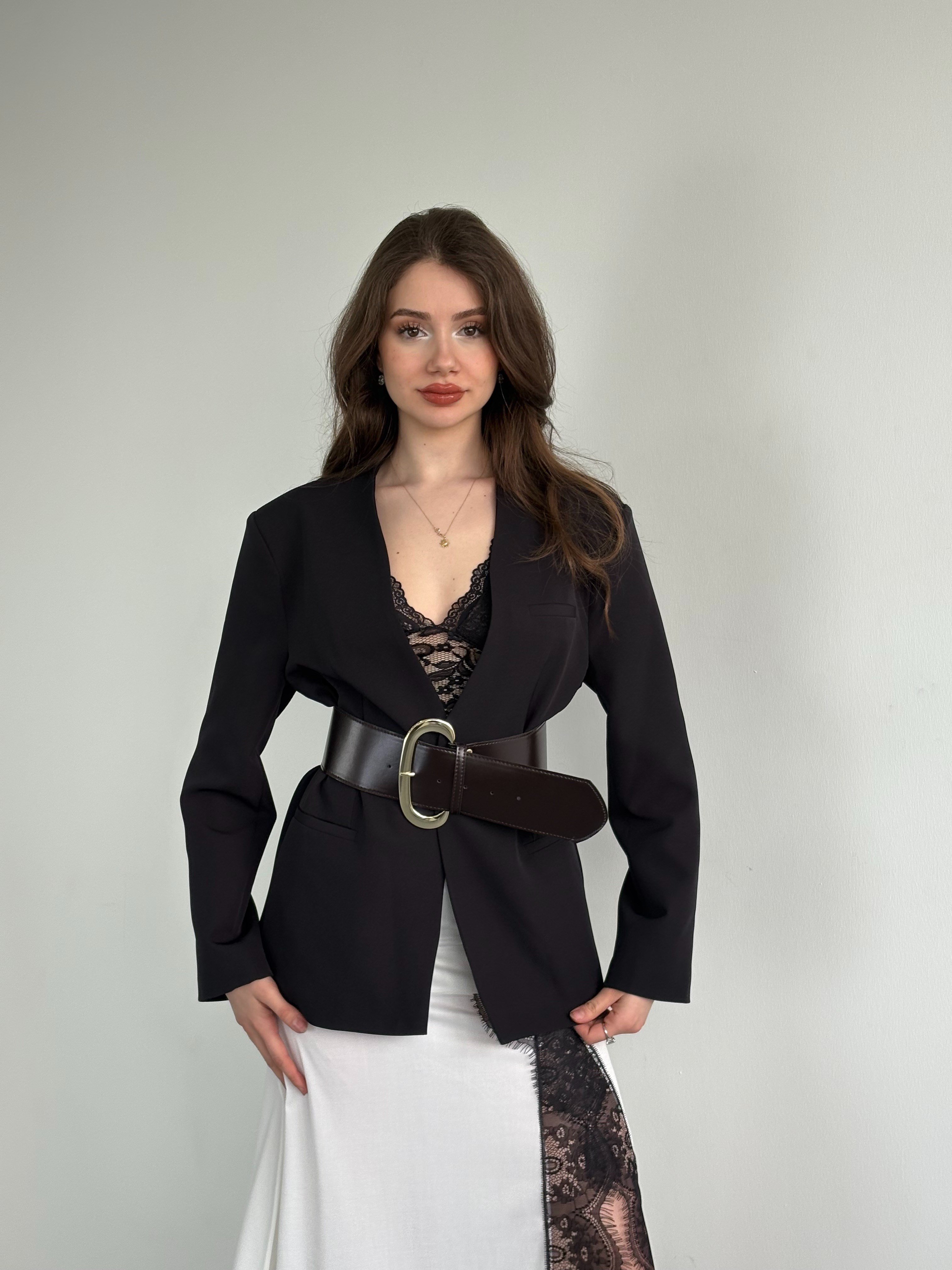 Kemerli Blazer Ceket