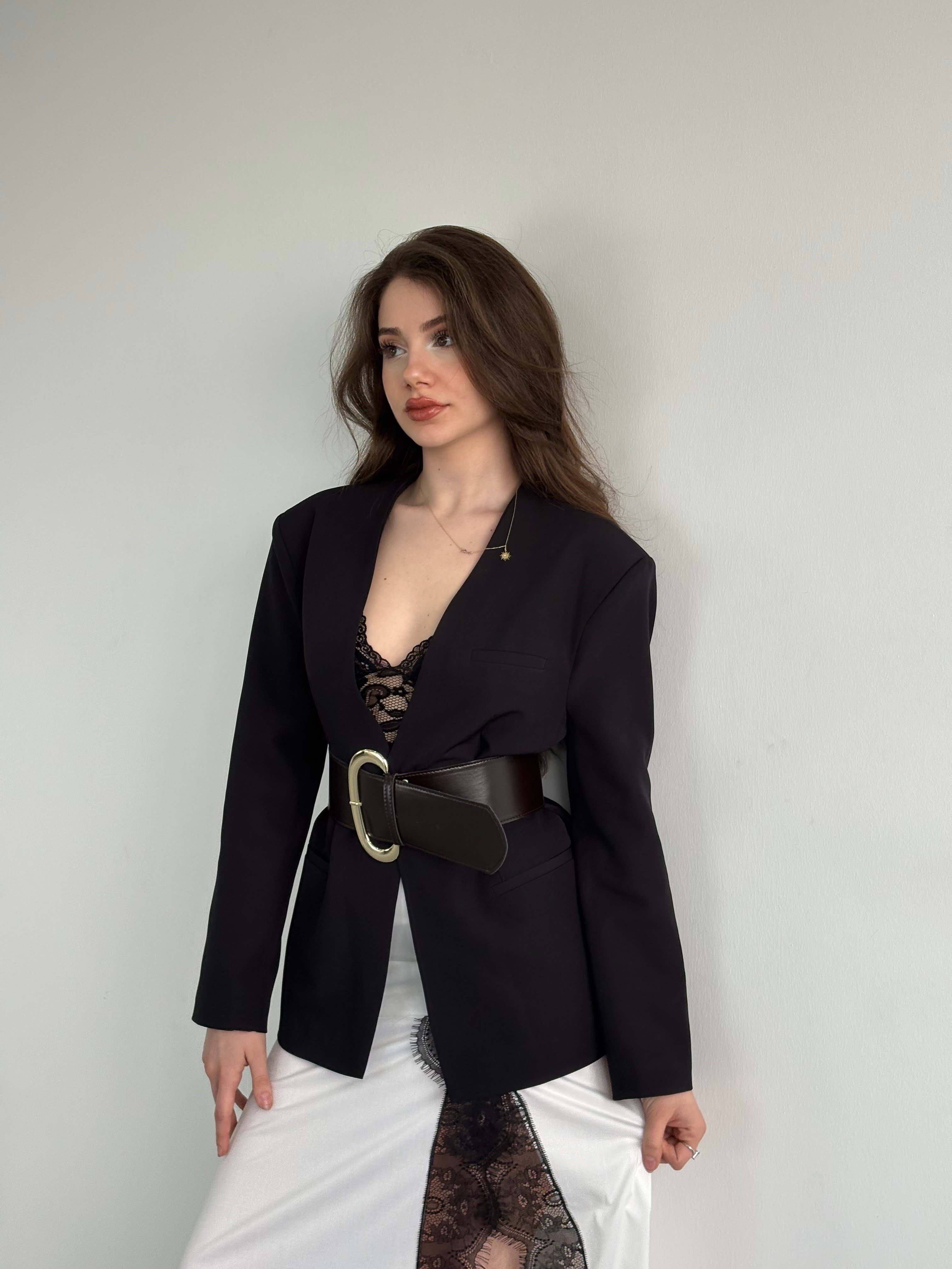 Kemerli Blazer Ceket