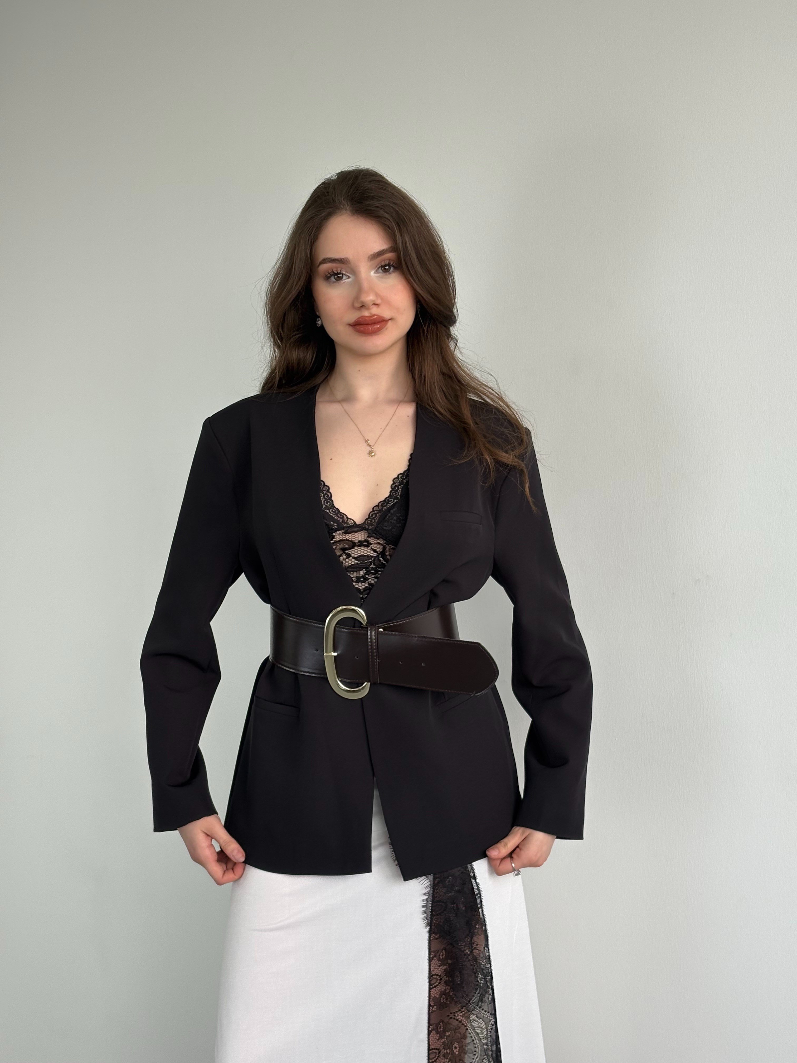 Kemerli Blazer Ceket