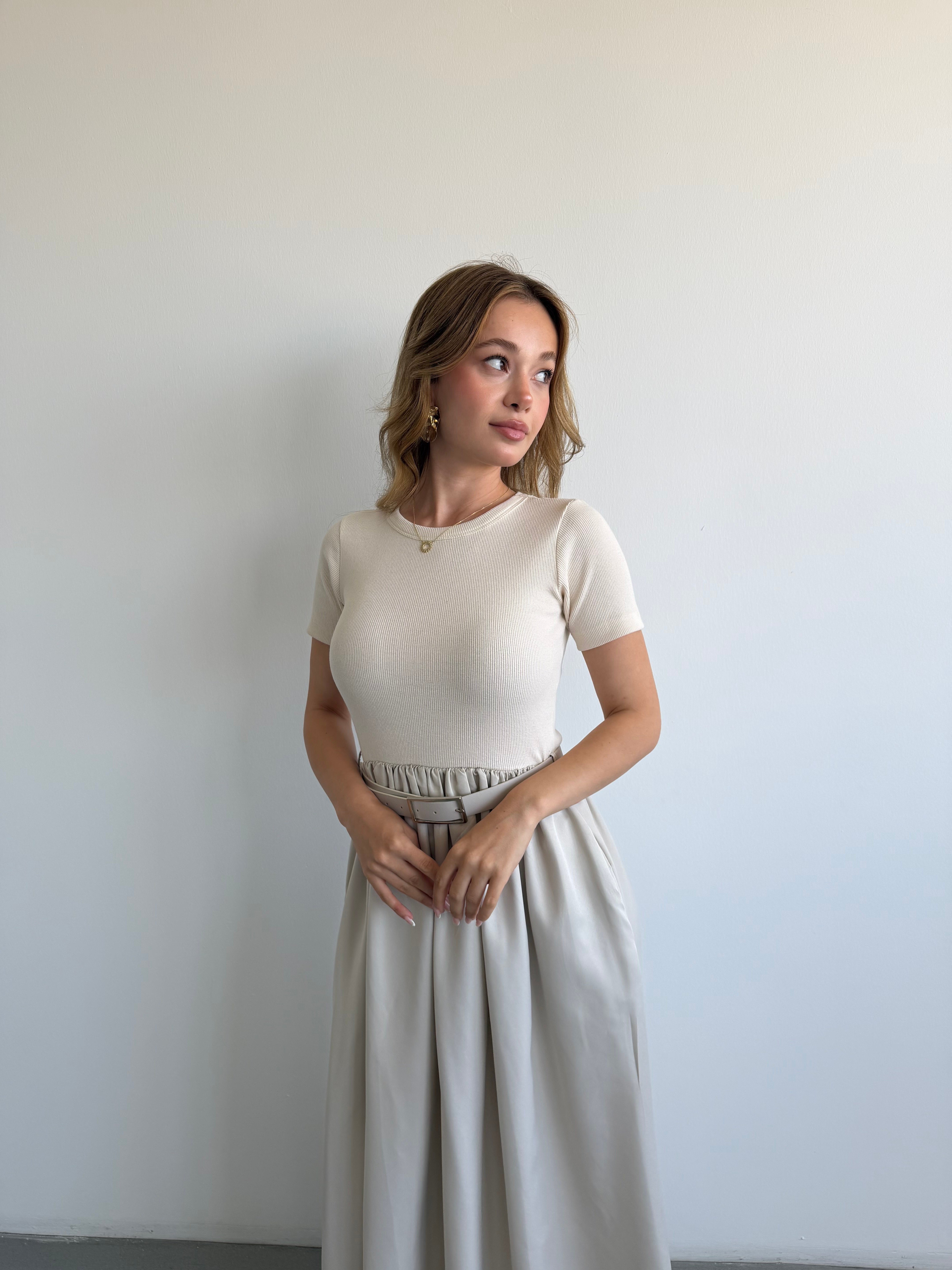 Kemerli Maxi Elbise