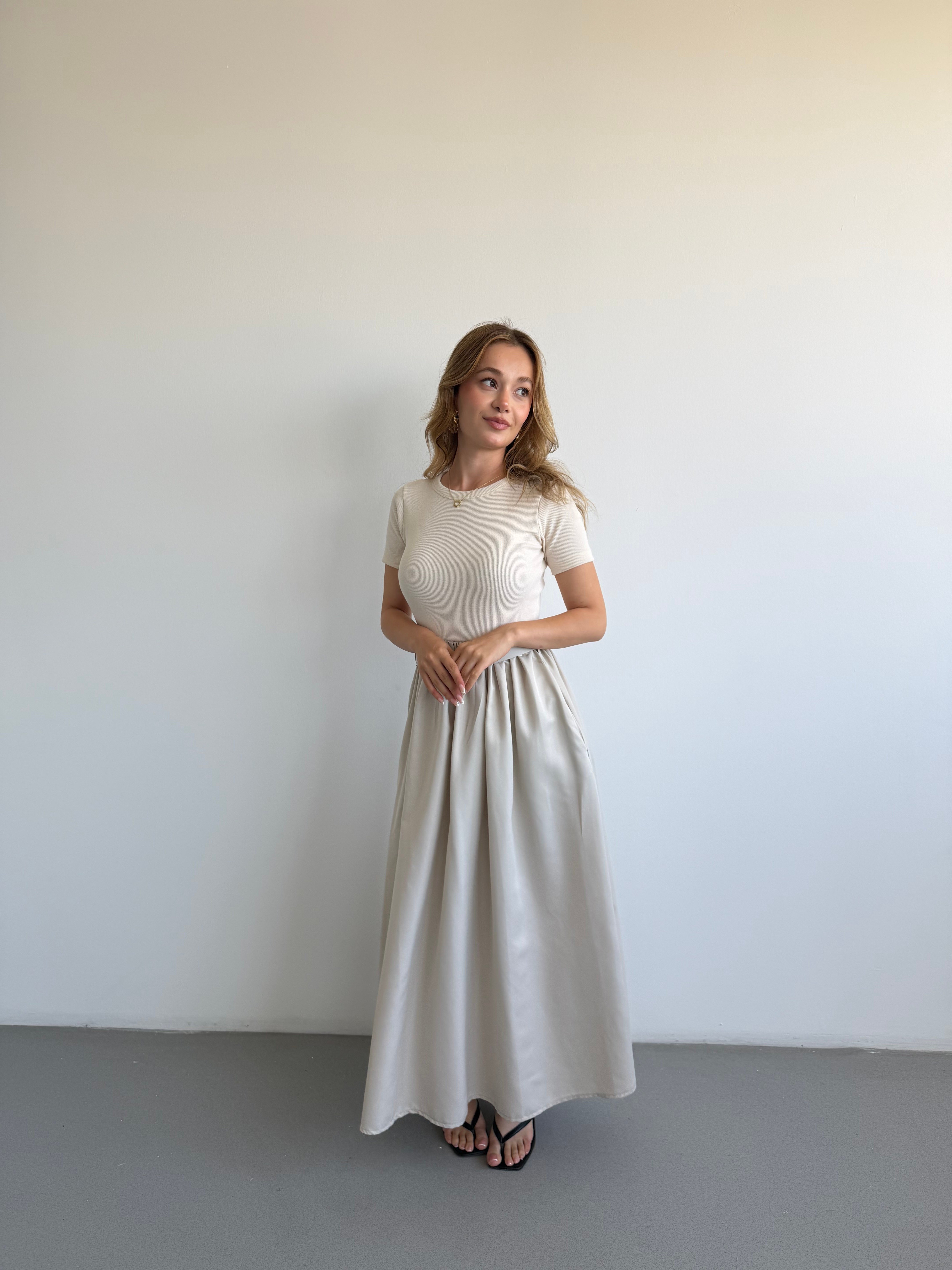 Kemerli Maxi Elbise