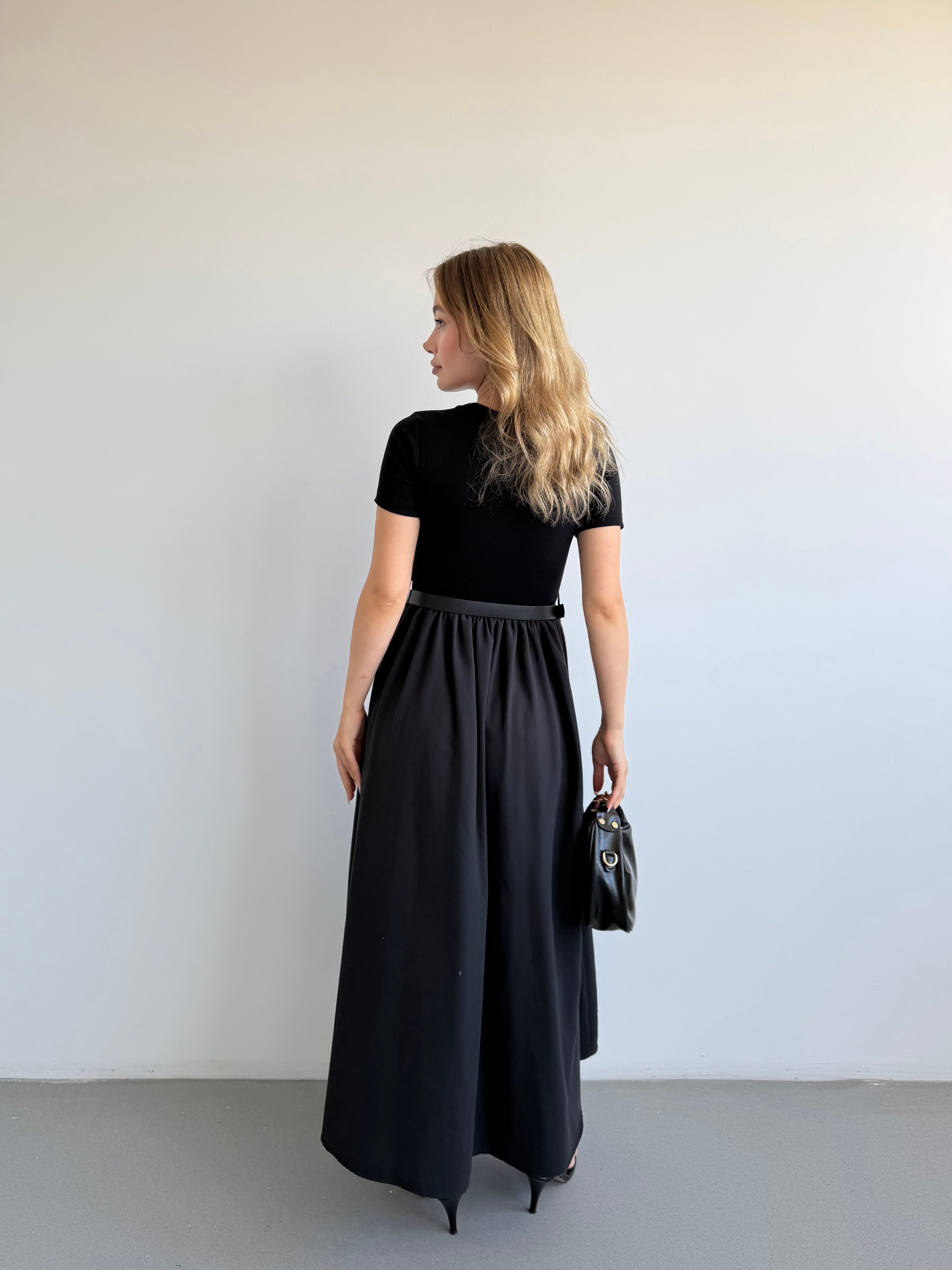 Kemerli Maxi Elbise