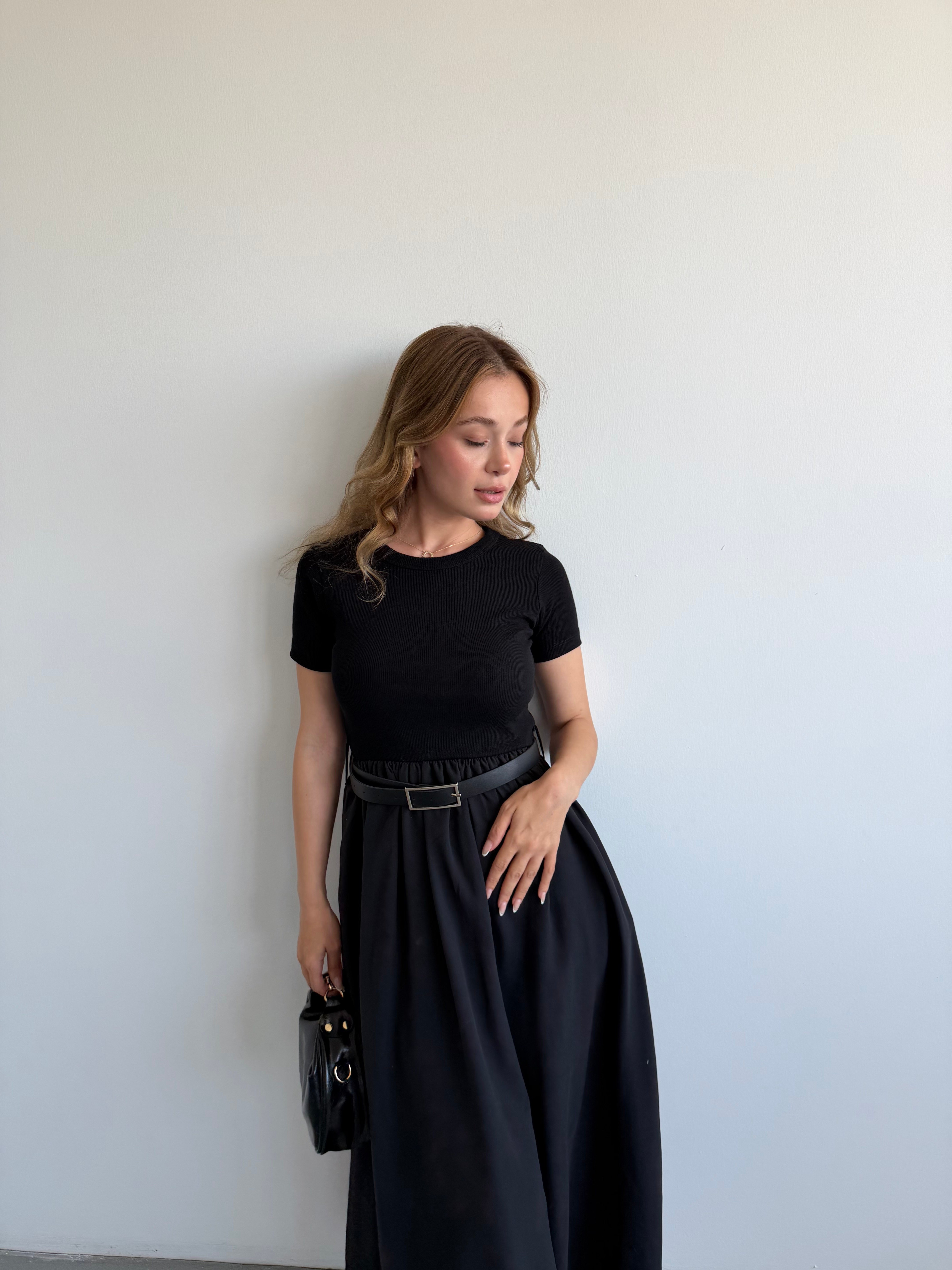 Kemerli Maxi Elbise