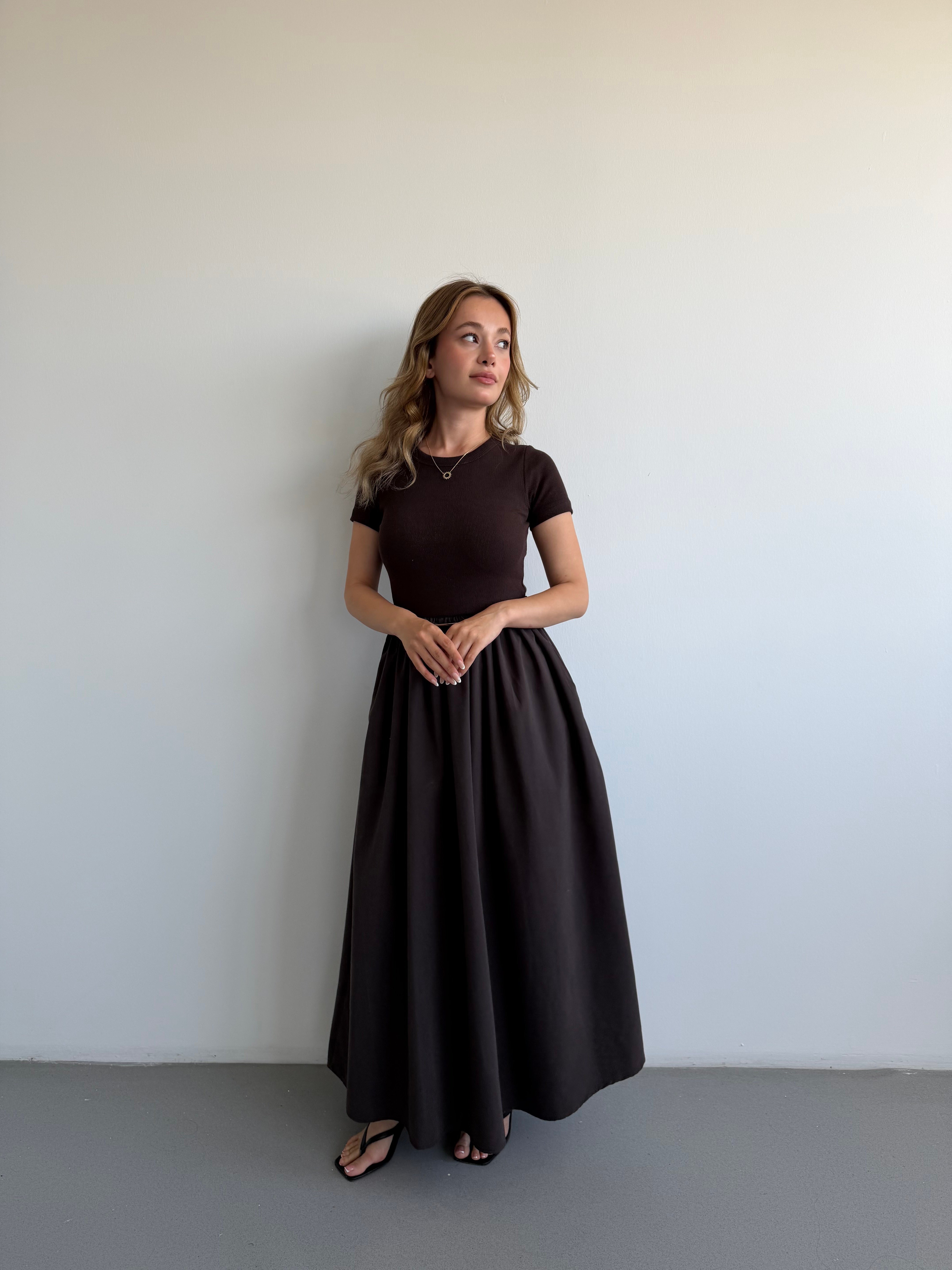Kemerli Maxi Elbise