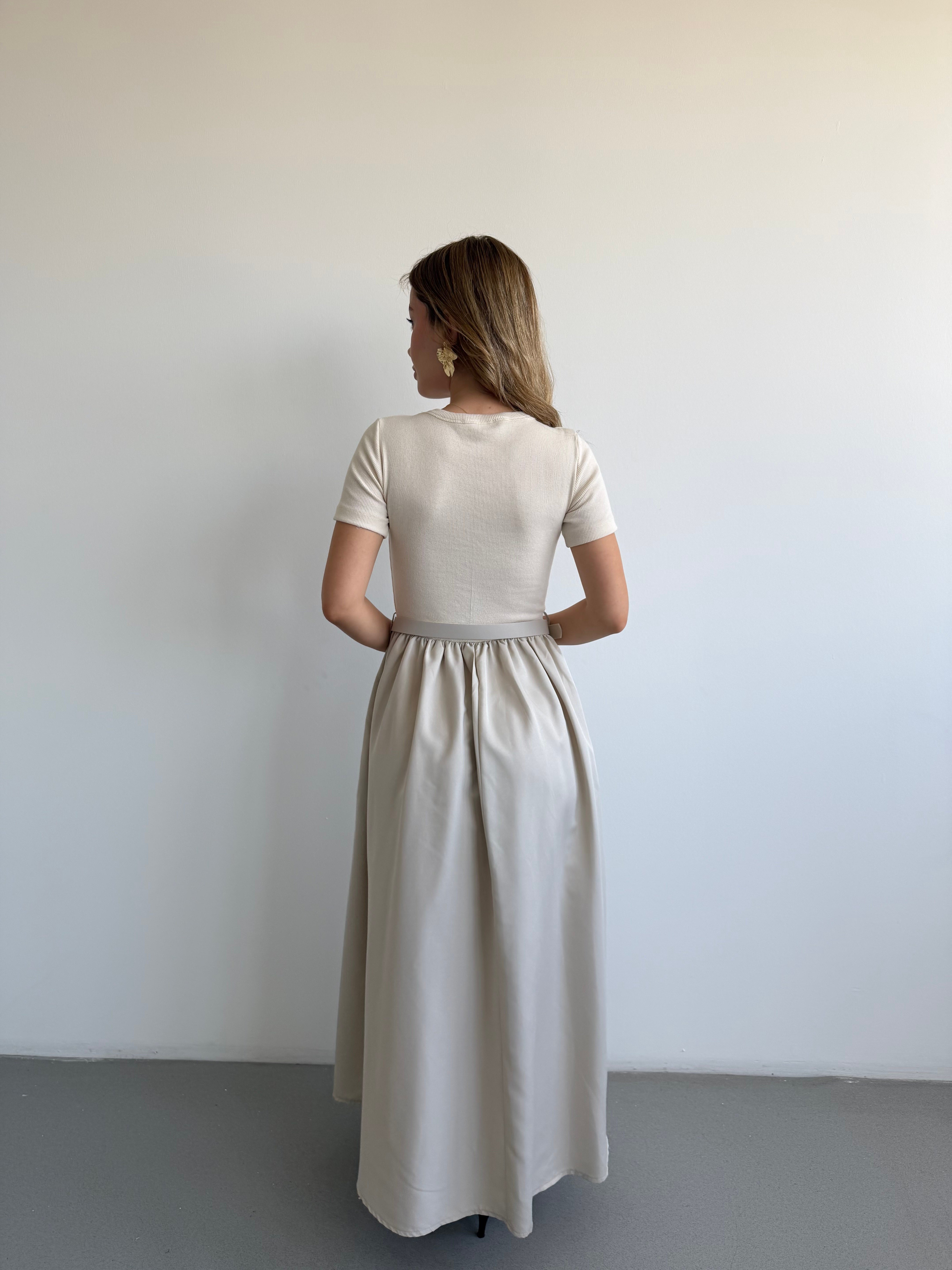 Kemerli Maxi Elbise
