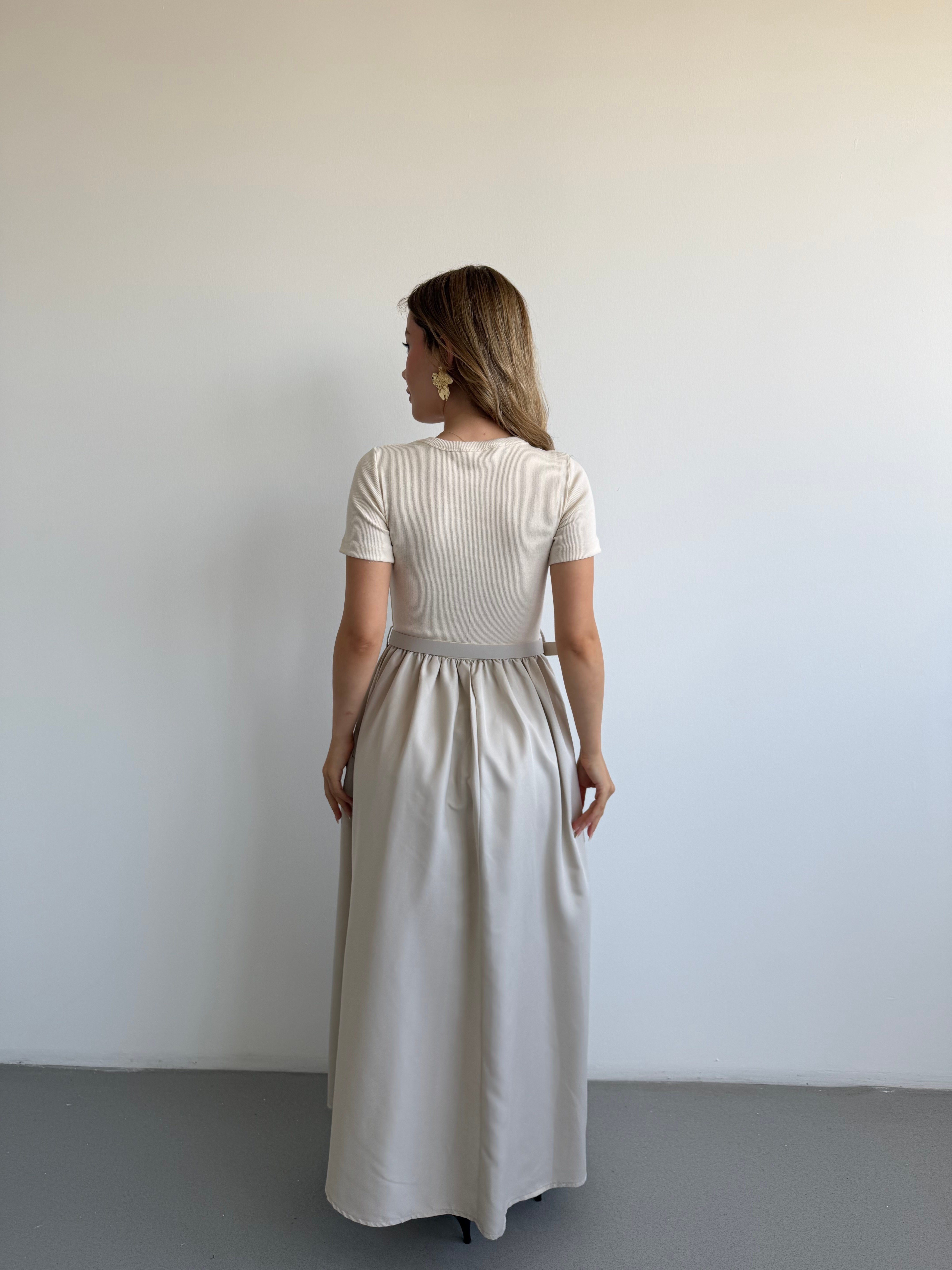 Kemerli Maxi Elbise