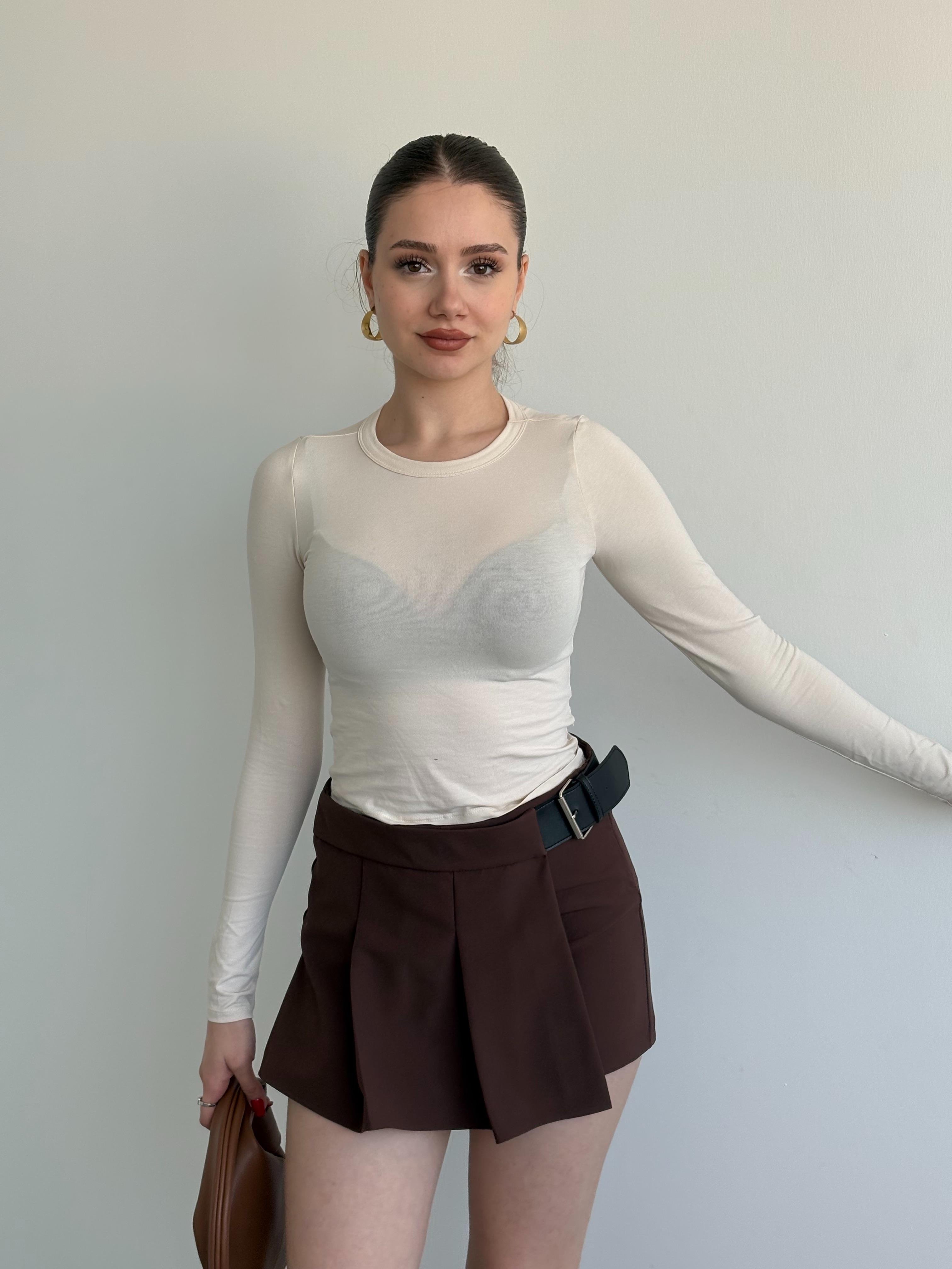 Kemerli Premium Şort Etek