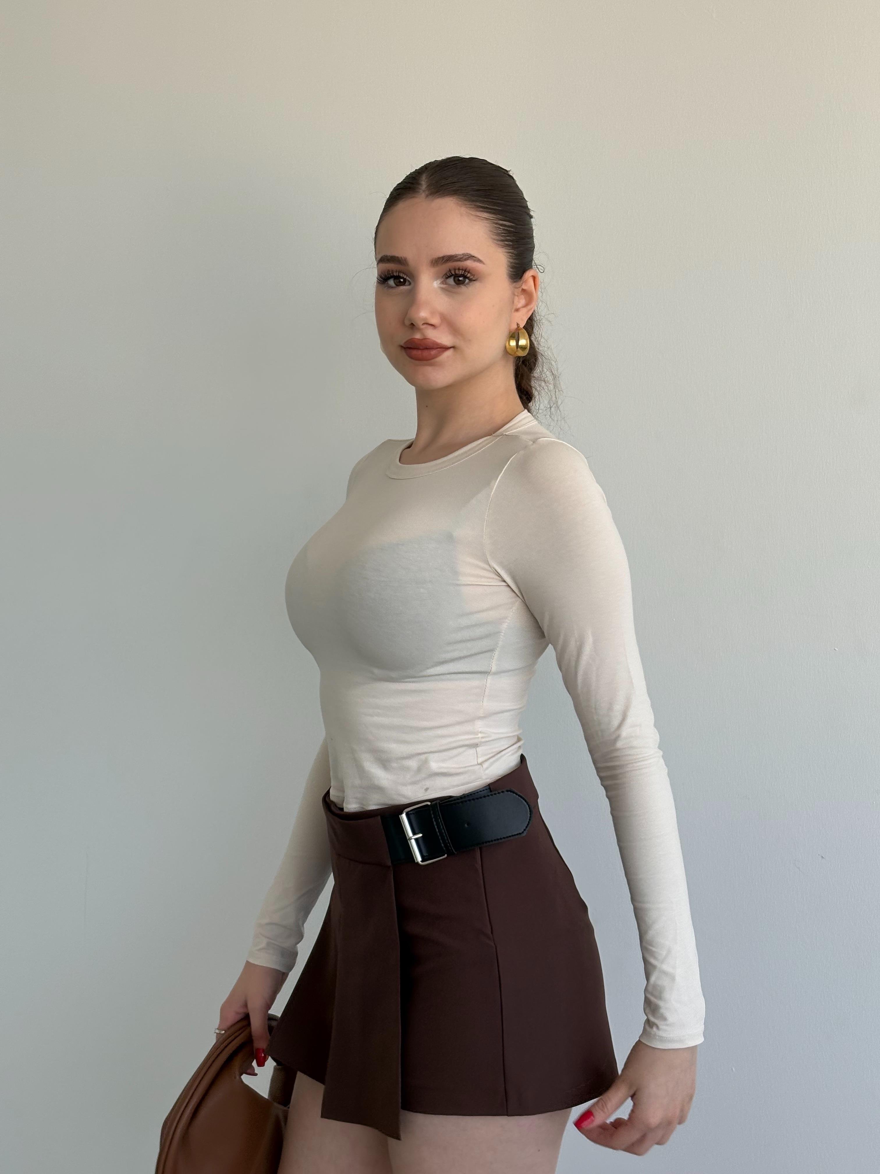 Kemerli Premium Şort Etek