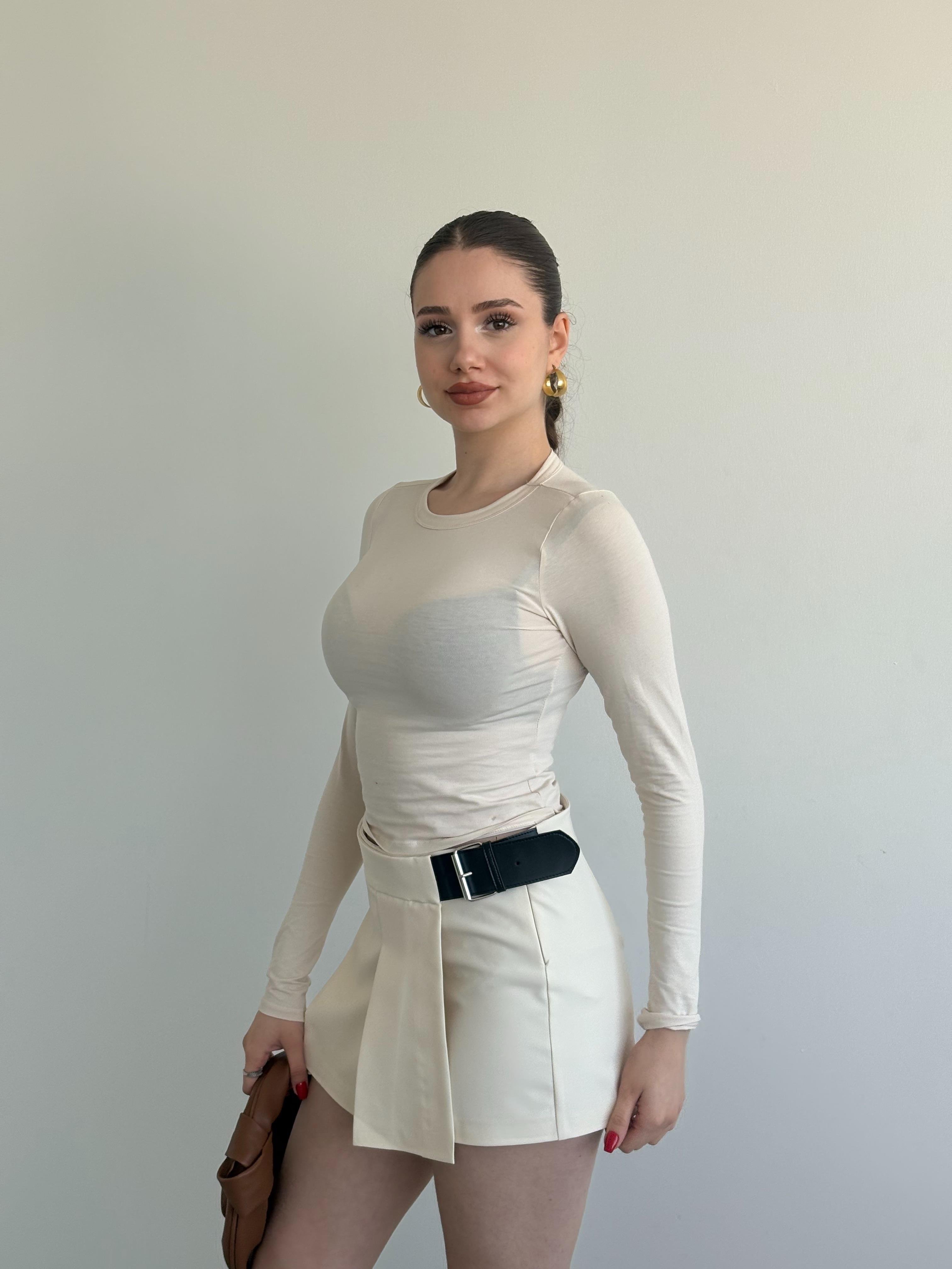 Kemerli Premium Şort Etek